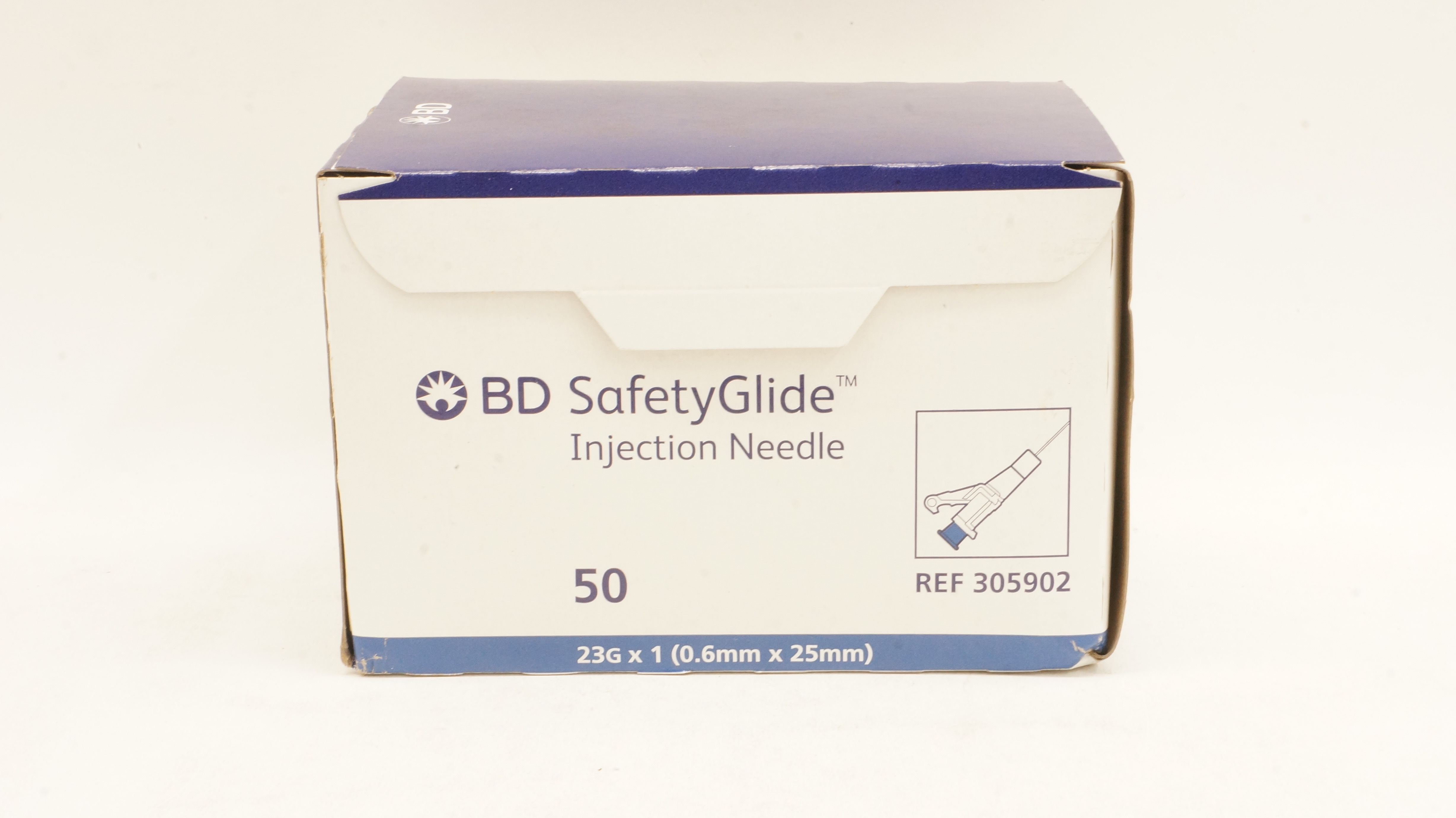 BD 305902 SafetyGlide Injection Ndle. 23G x 1 inch - Box of 50
