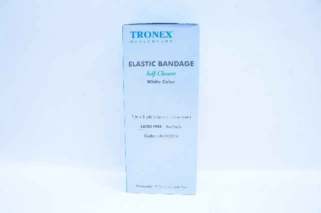 Tronex EBV2020N Elastic Bandage, White Color 2inch x 5yds - Box of 10