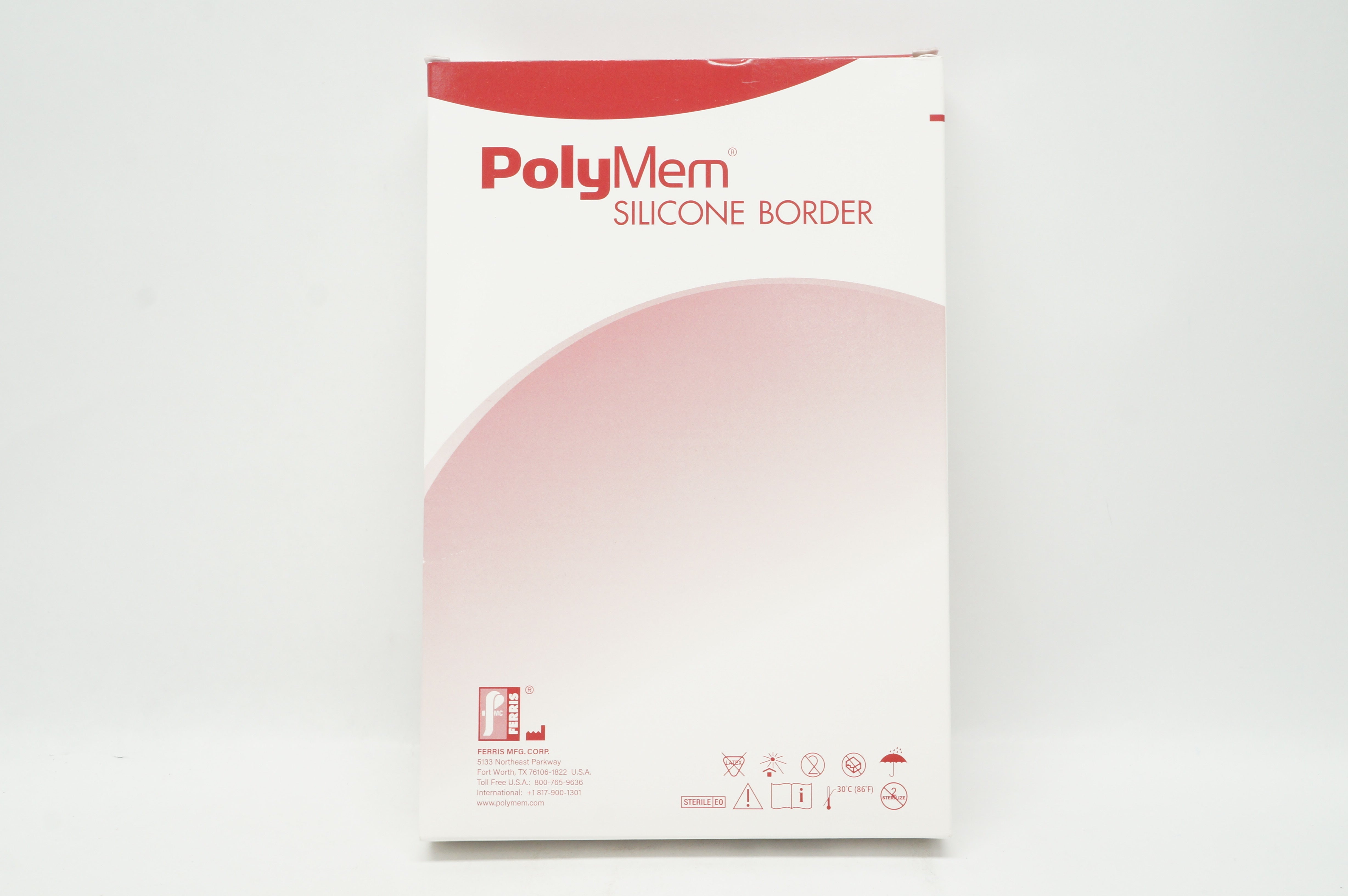 Ferris 2435 PolyMem Oval Silicone Border Dressing, 5 x 3.5 inch - Box of 5