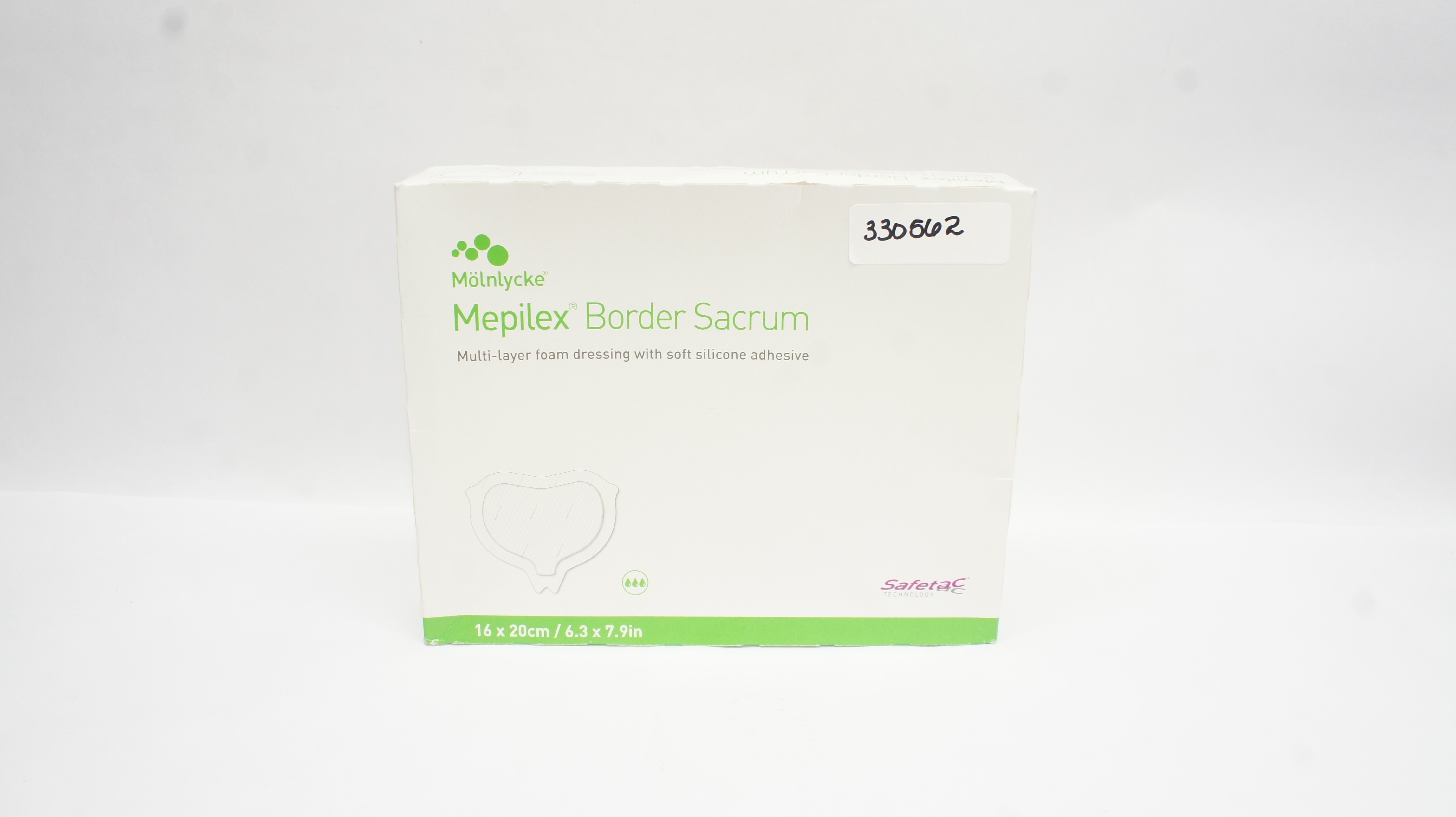 Molnlycke Health Care 282055 Mepilex Border Sacrum 6.3 x 7.9inch - Box of 10