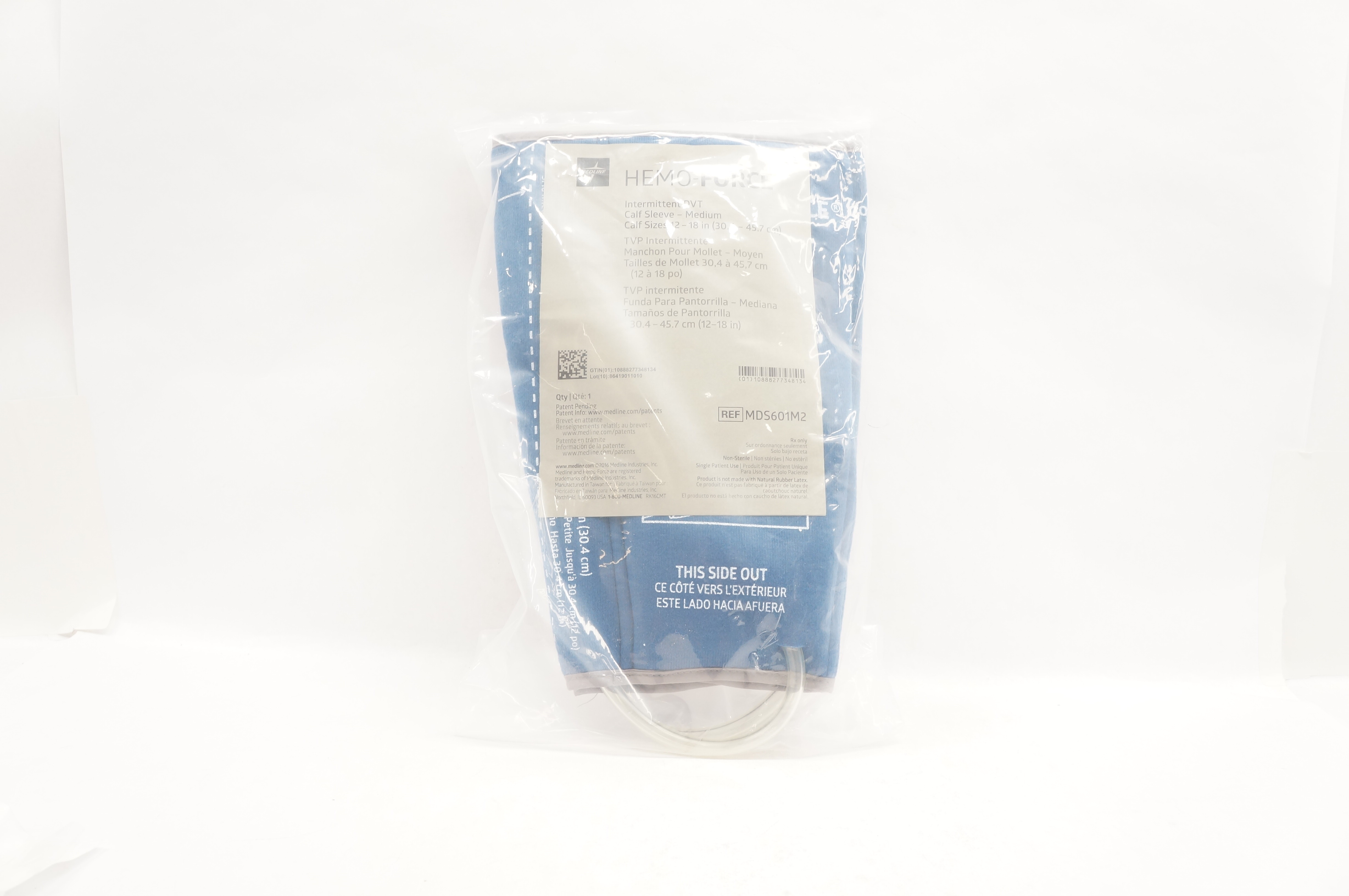 Medline MDS601M2 Hemo-Force Intermittent DVT Calf Sleeve-Medium, 12-18inch