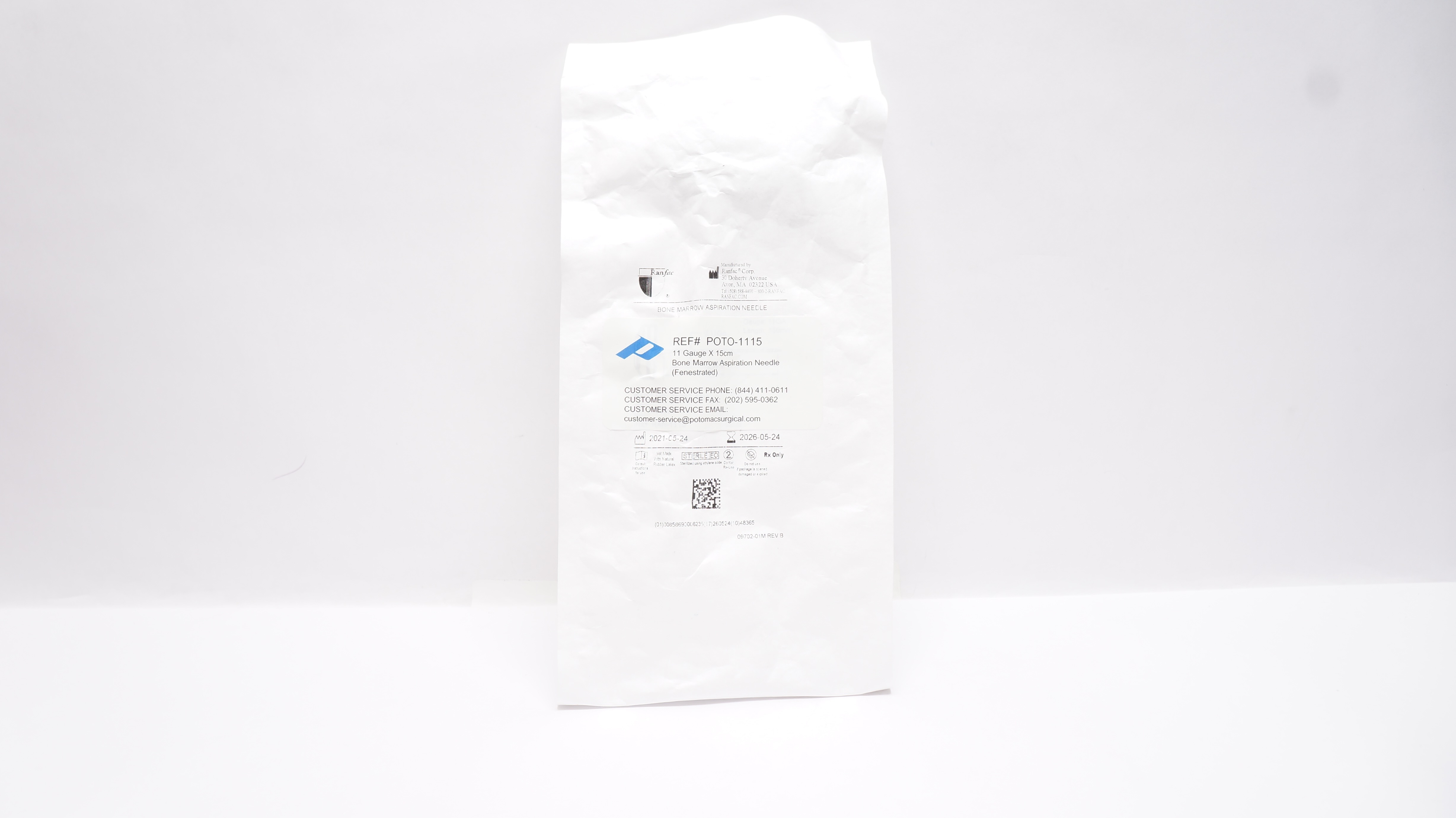 Ranfac POTO-1115 Bone Marrow Aspiration Ndle 11Ga x 15cm