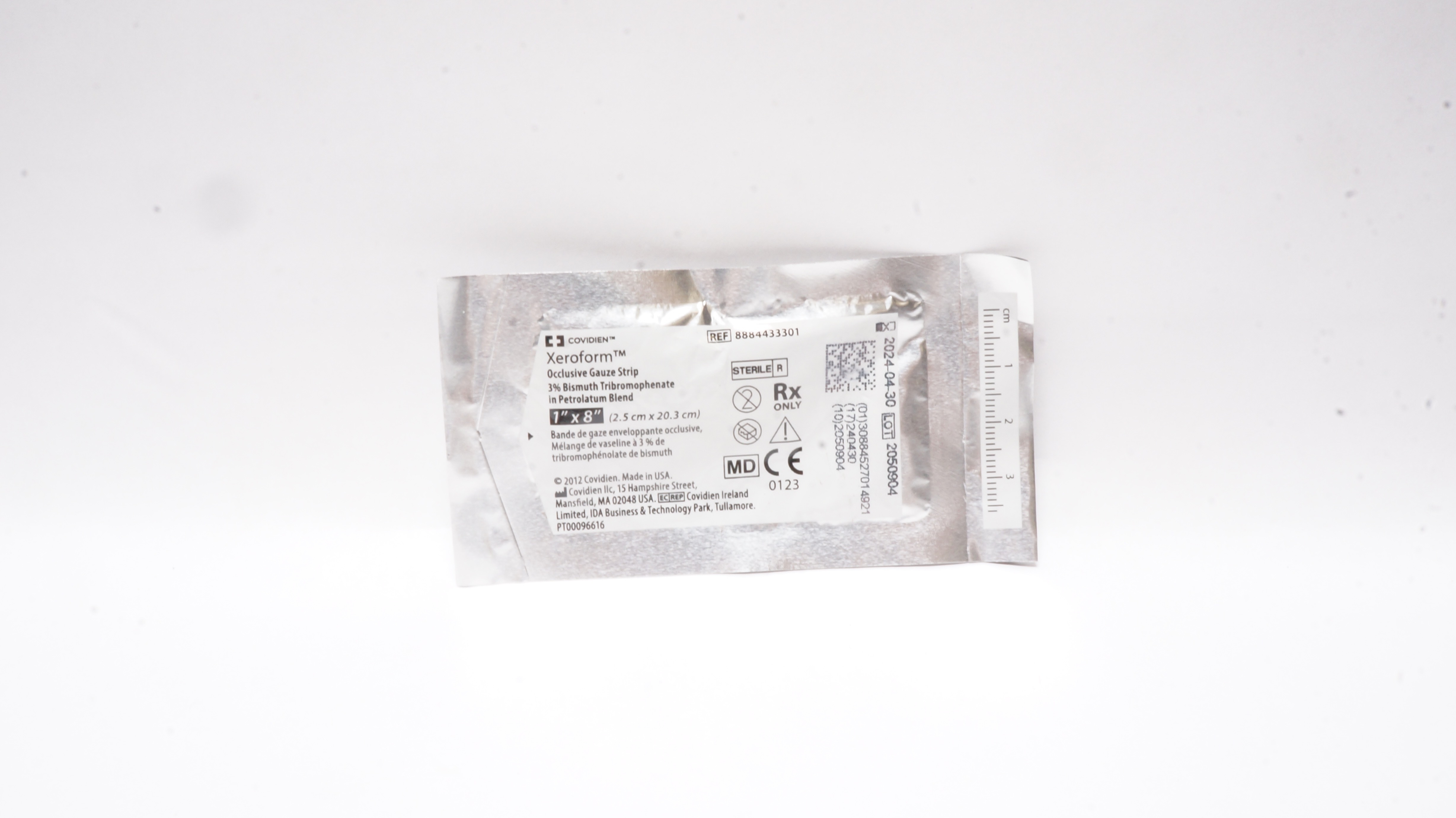 Covidien 8884433301 Xeroform Occlusive Gauze Strip 3% Bismuth 1inch x 8inch