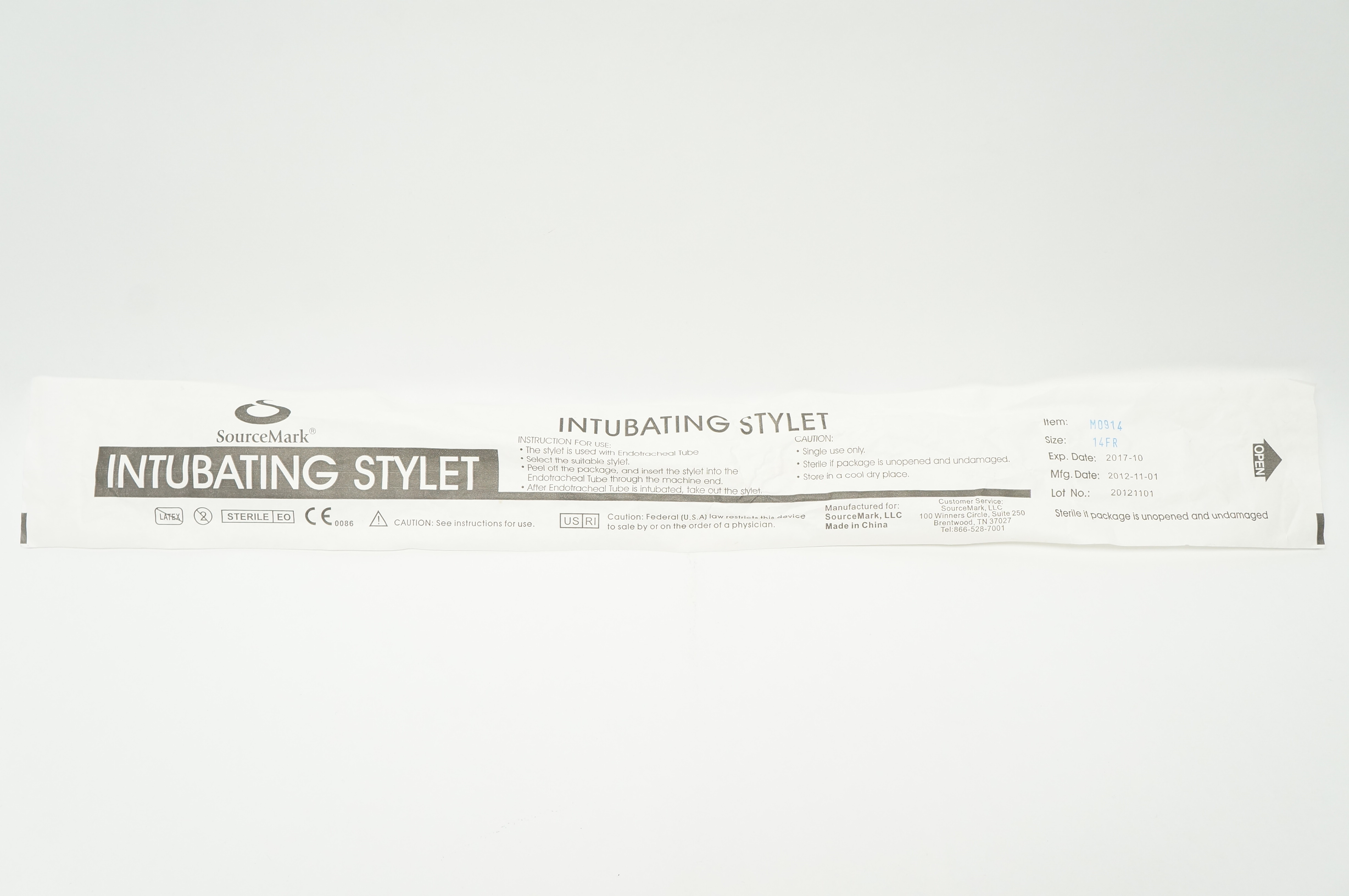 SourceMark M0914 Intubating Stylet 14 Fr. (x)