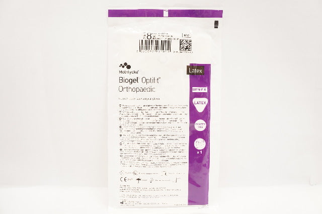 Molnlycke Health Care 31080 Biogel Optifit Orthopaedic Surgical Gloves Size 8