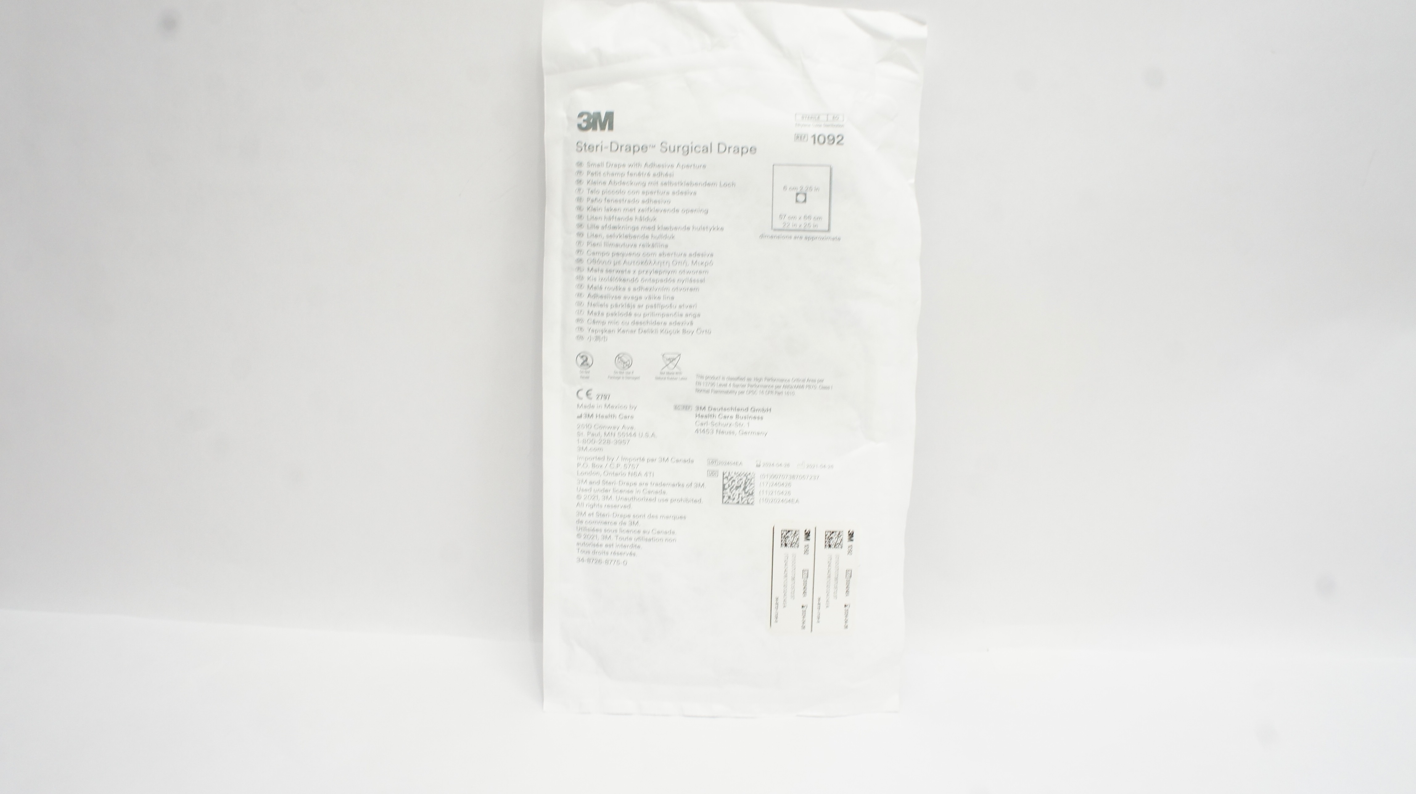 3M 1092 Steri-Drape Surgical Drape w/Adhesive Aperture 22inchx25inch