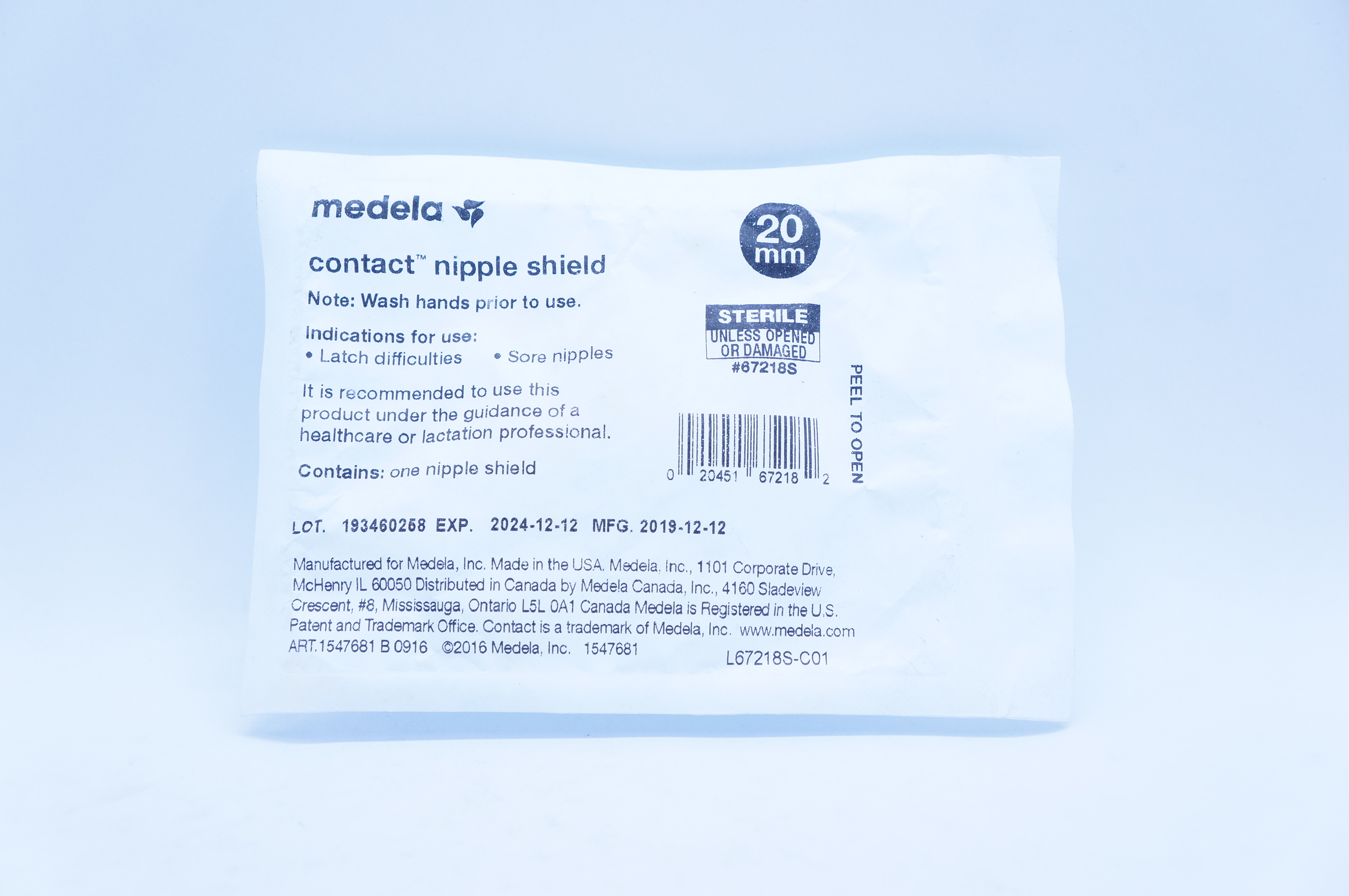 Medela 67218S Contact Nipple Shield 20mm