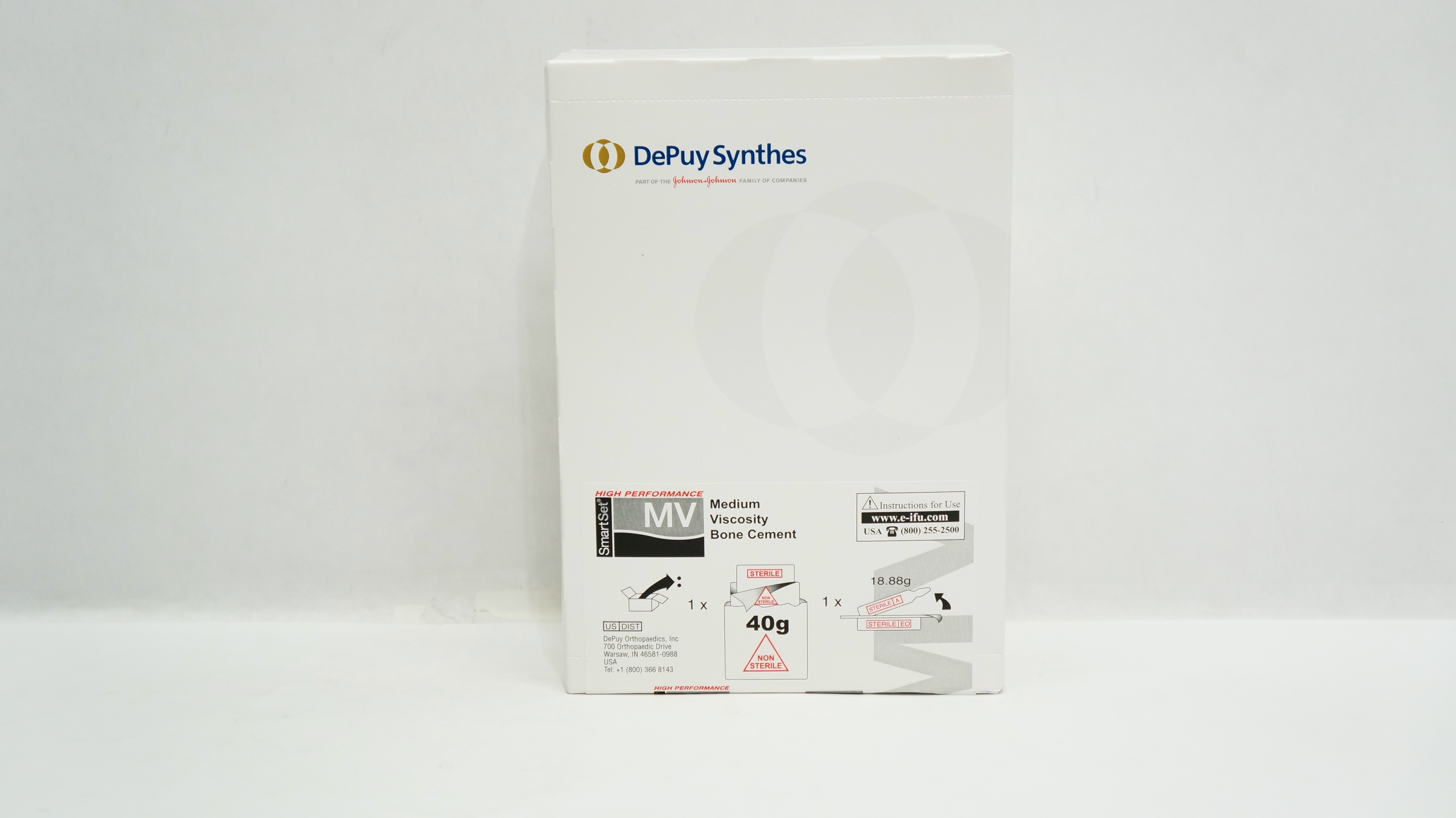 DePuy 3122-040 SmartSet Medium Viscosity Bone Cement 40g x 18.88g (x)