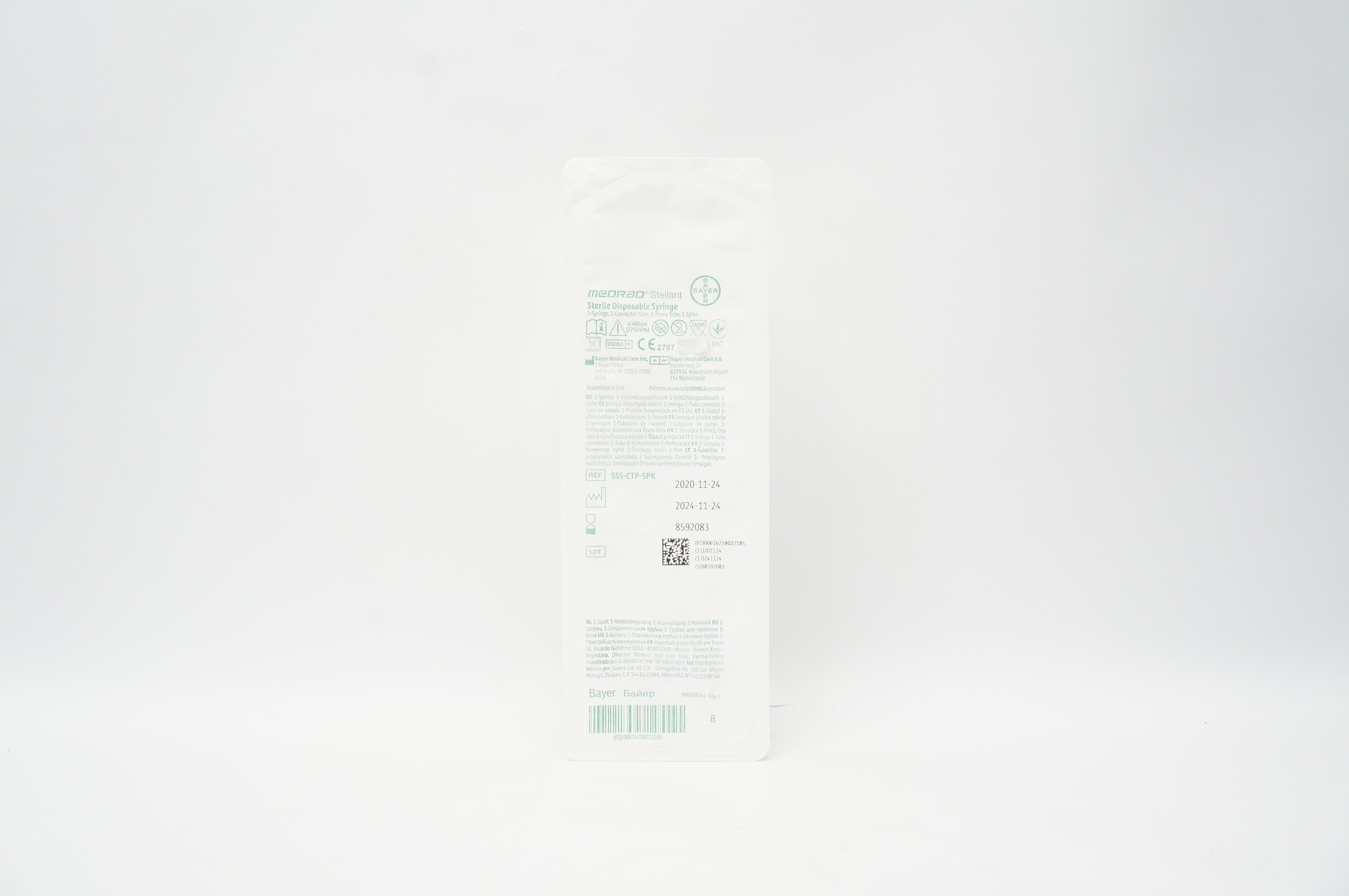 Bayer SSS-CTP-SPK Medrad Stellant Sterile Disposable Syringe