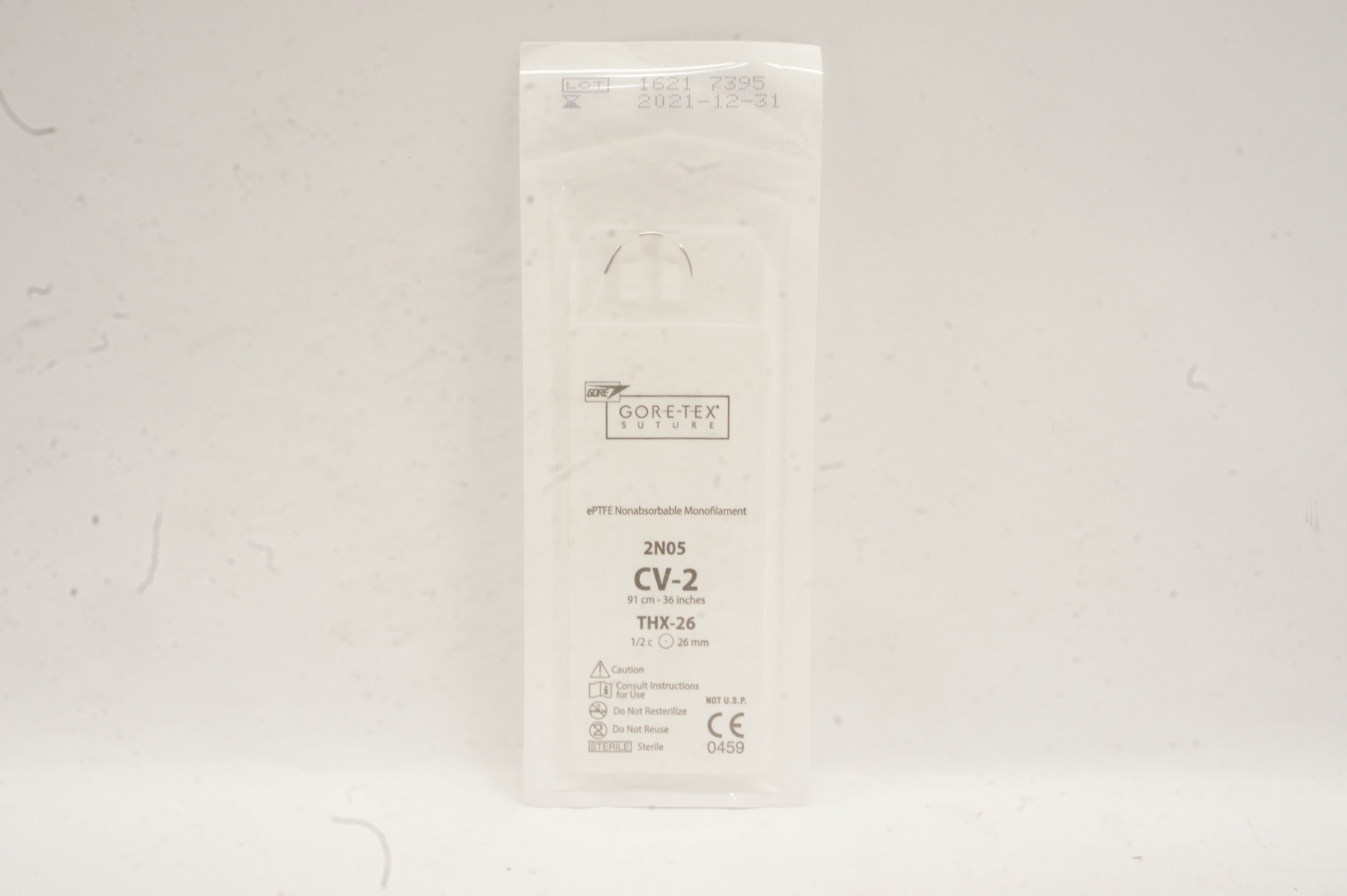 Gore 2N05 ePTFE Nonabsorbable Monofilament 1/2c 26mm, THX-26 CV-2 36inch