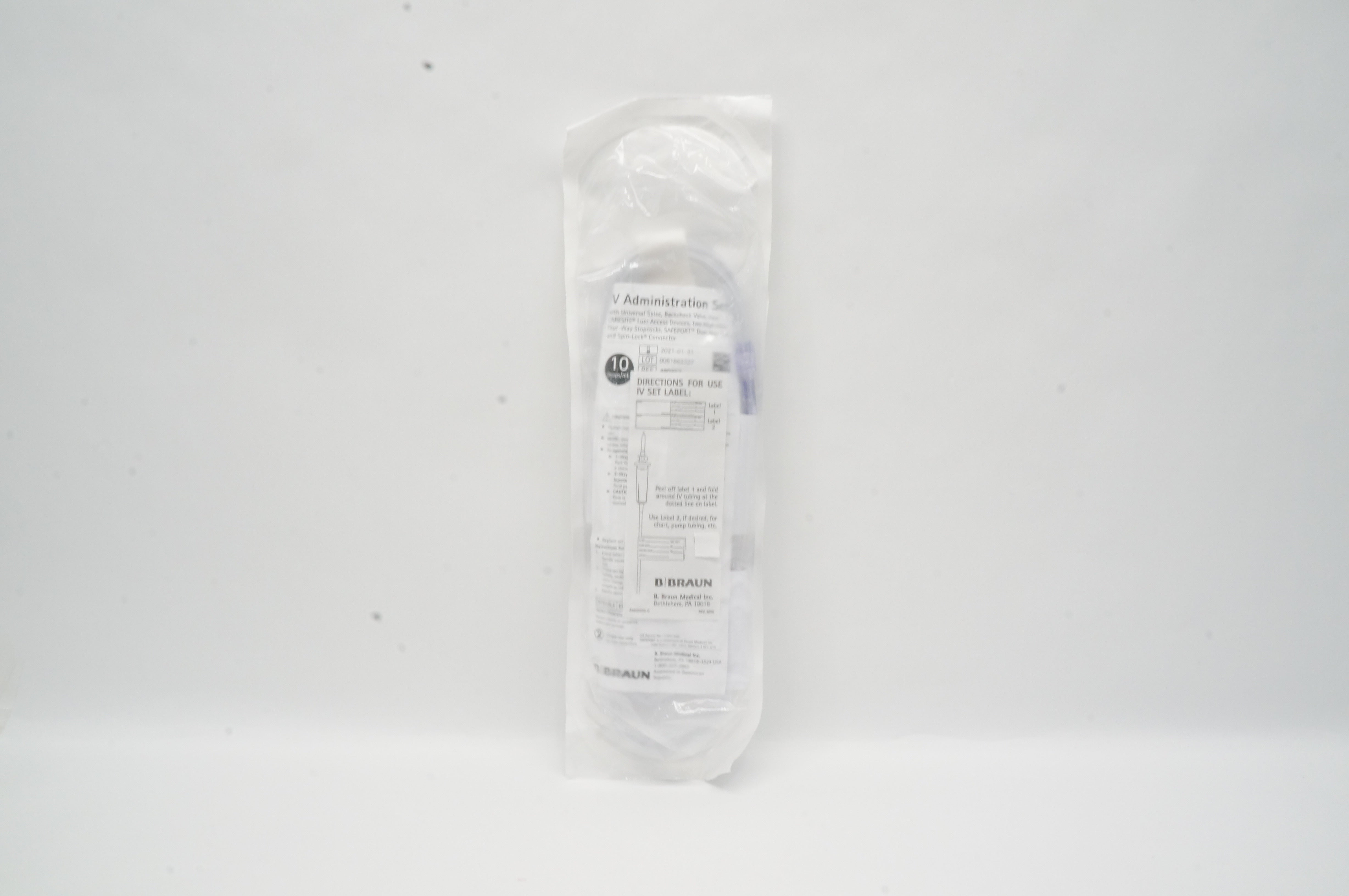 Braun 490357 IV Administration Set, 10 Drops/mL, Approx. 26mL, Length 134inch(x)