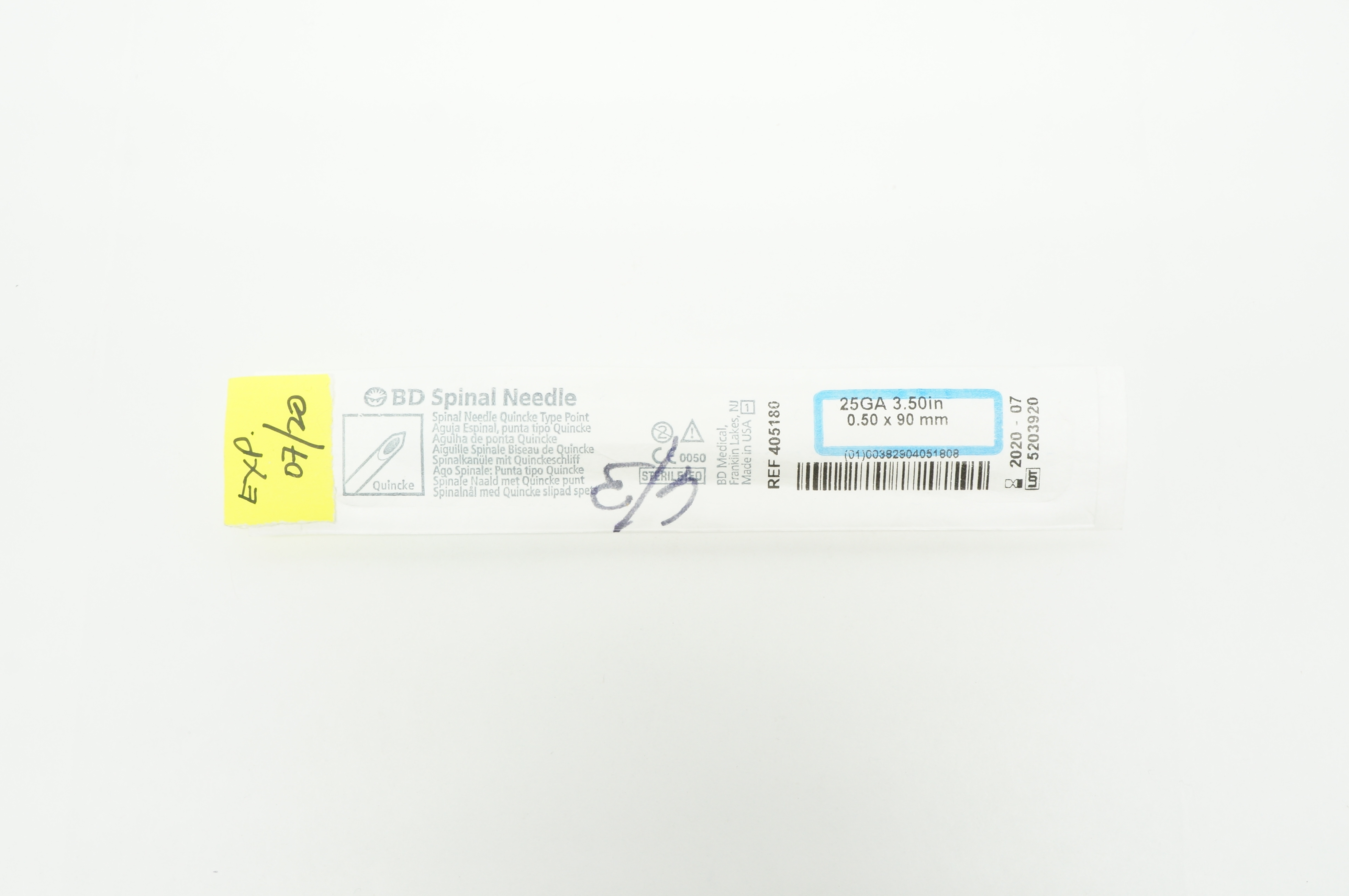 BD 405180 Spinal Ndle Quicke Type Point 25G x 3.50inch (x)