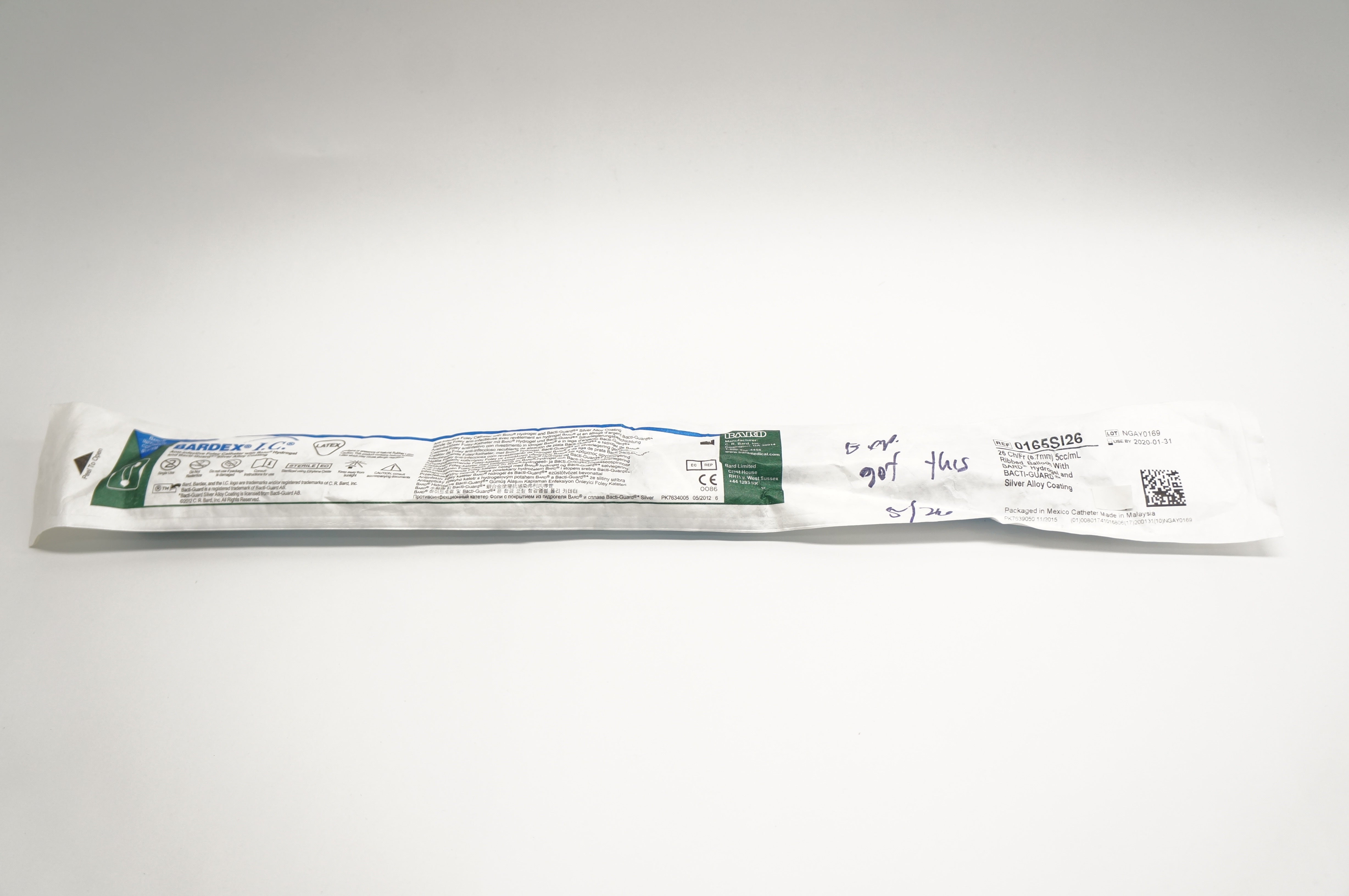 Bard 0165SI26 Bardex IC Anti-Infective Foley Cath. 26Fr. 5ml (x)