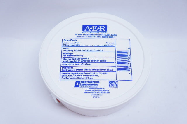 Birchwood Laboratories A-E-R 40 Pre-Moistened Witch Hazel Pads