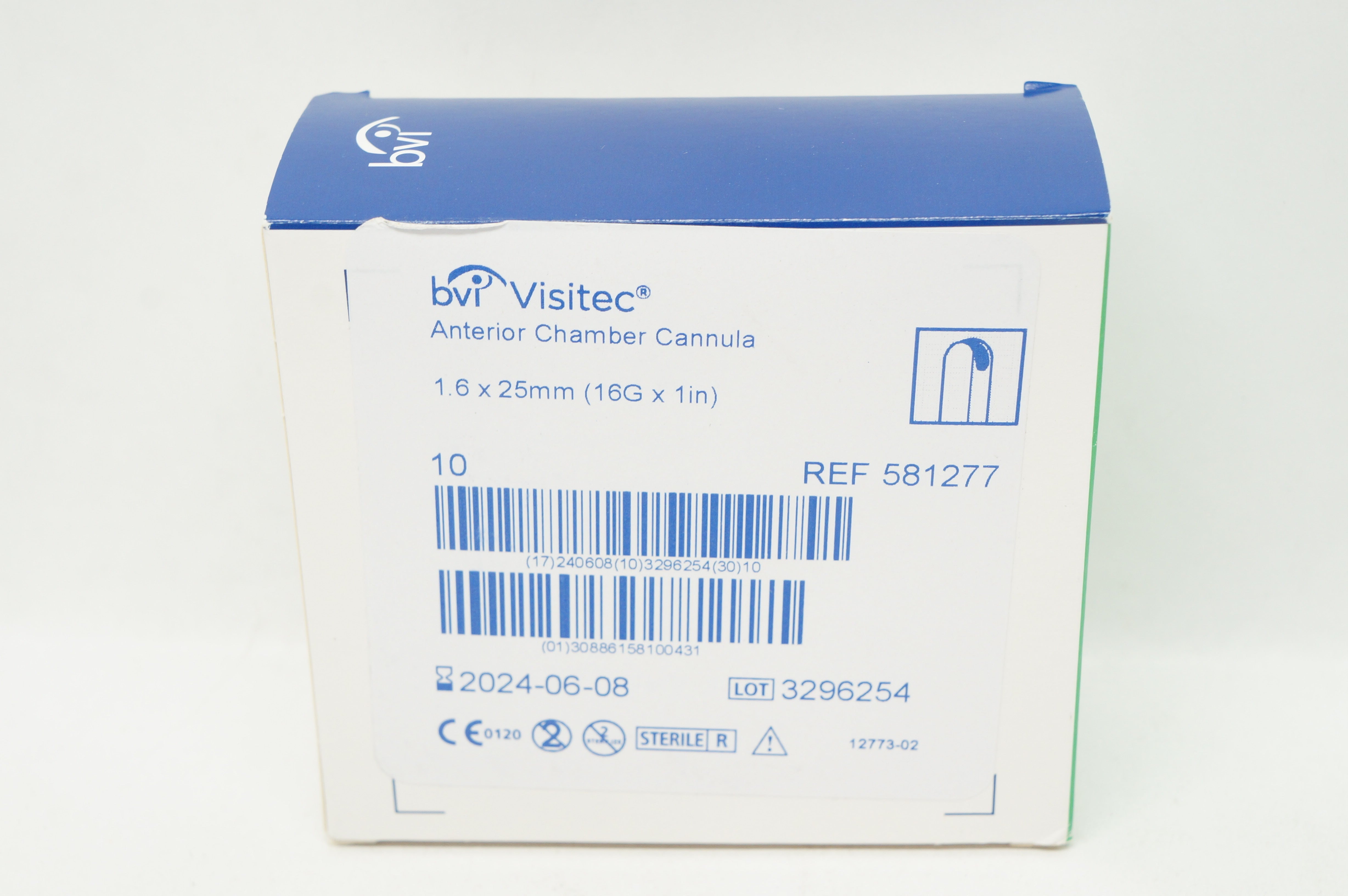 Bvi Beaver Visitec 581277 Anterior Chamber Cannula 16G x 1inch - Box of 10