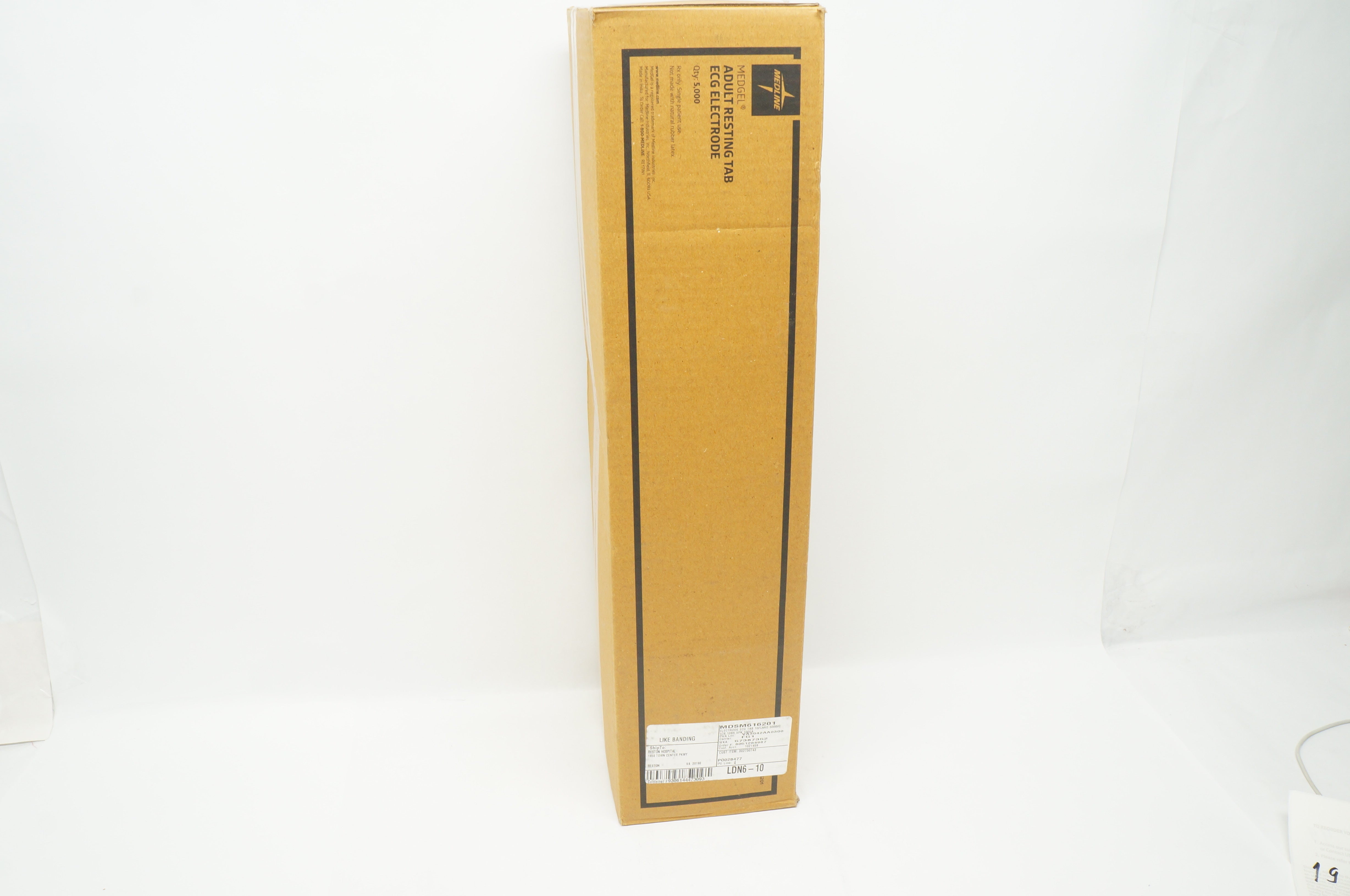 Medline MDSM616201 Medgel Adult Resting Tab ECG Electrode - Case of 5000