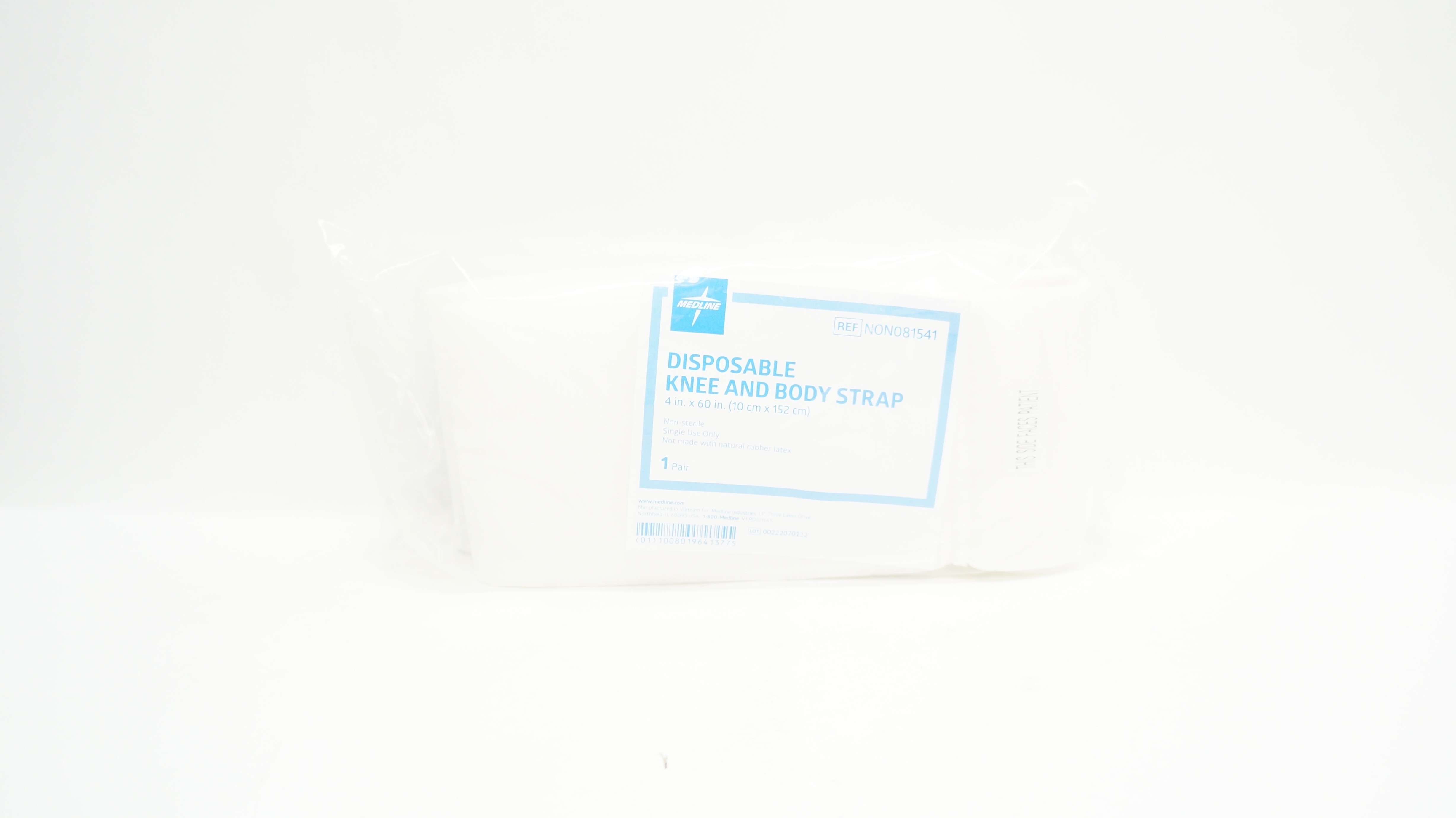 Medline NON081541 Disposable Knee and Body Strap 4inch x 60inch 1 Pair