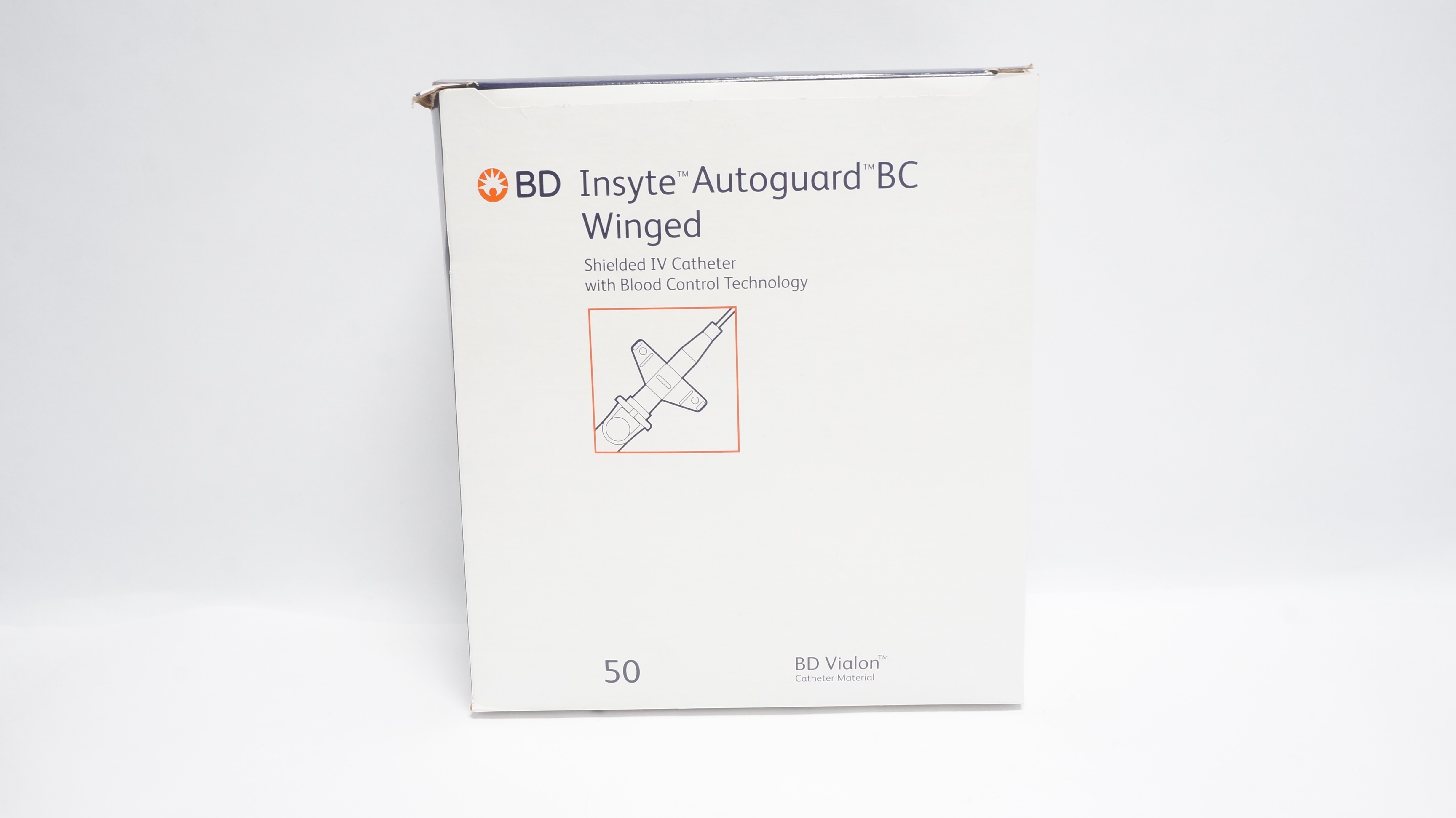 BD 382654 Insyte Shielded Winged I.V. Cath.16GA x 1.16in 193ml/min-Box of 50 (X)