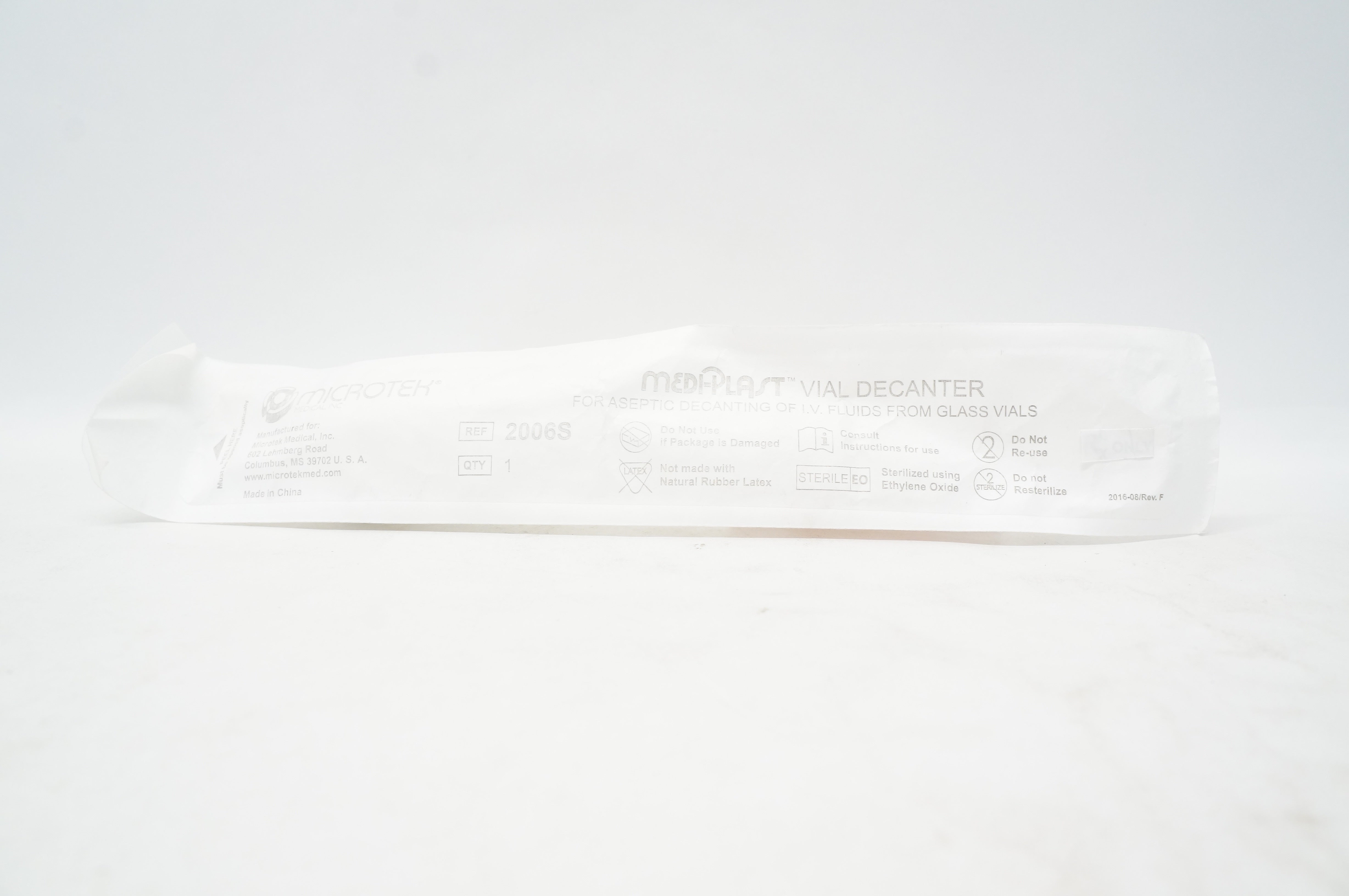 Microtek 2006S Medi-Plast Vial Decanter