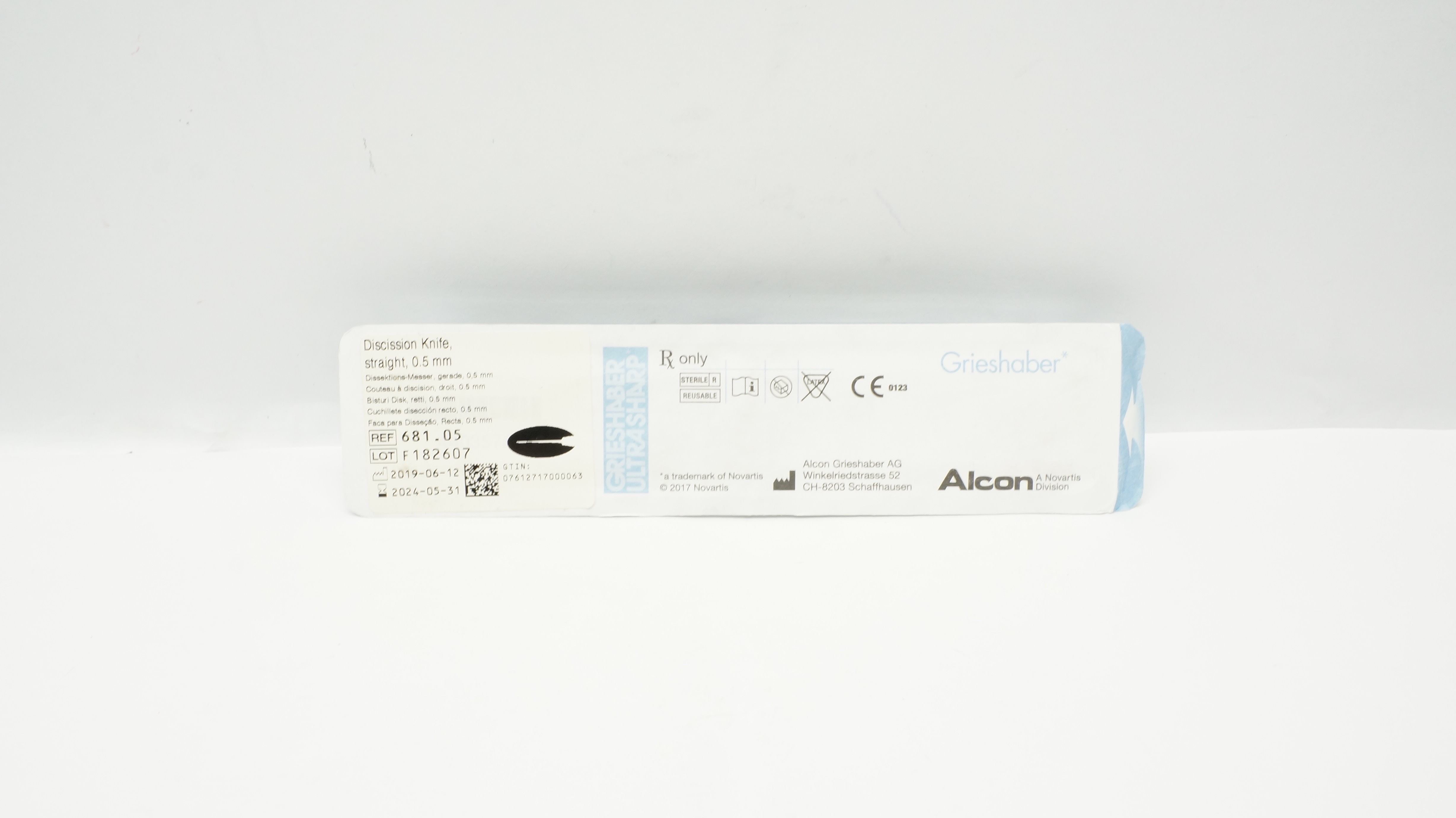 Alcon 681.05 Grieshaber Ultrasharp Discission Knife, Straight 0.5mm (x)
