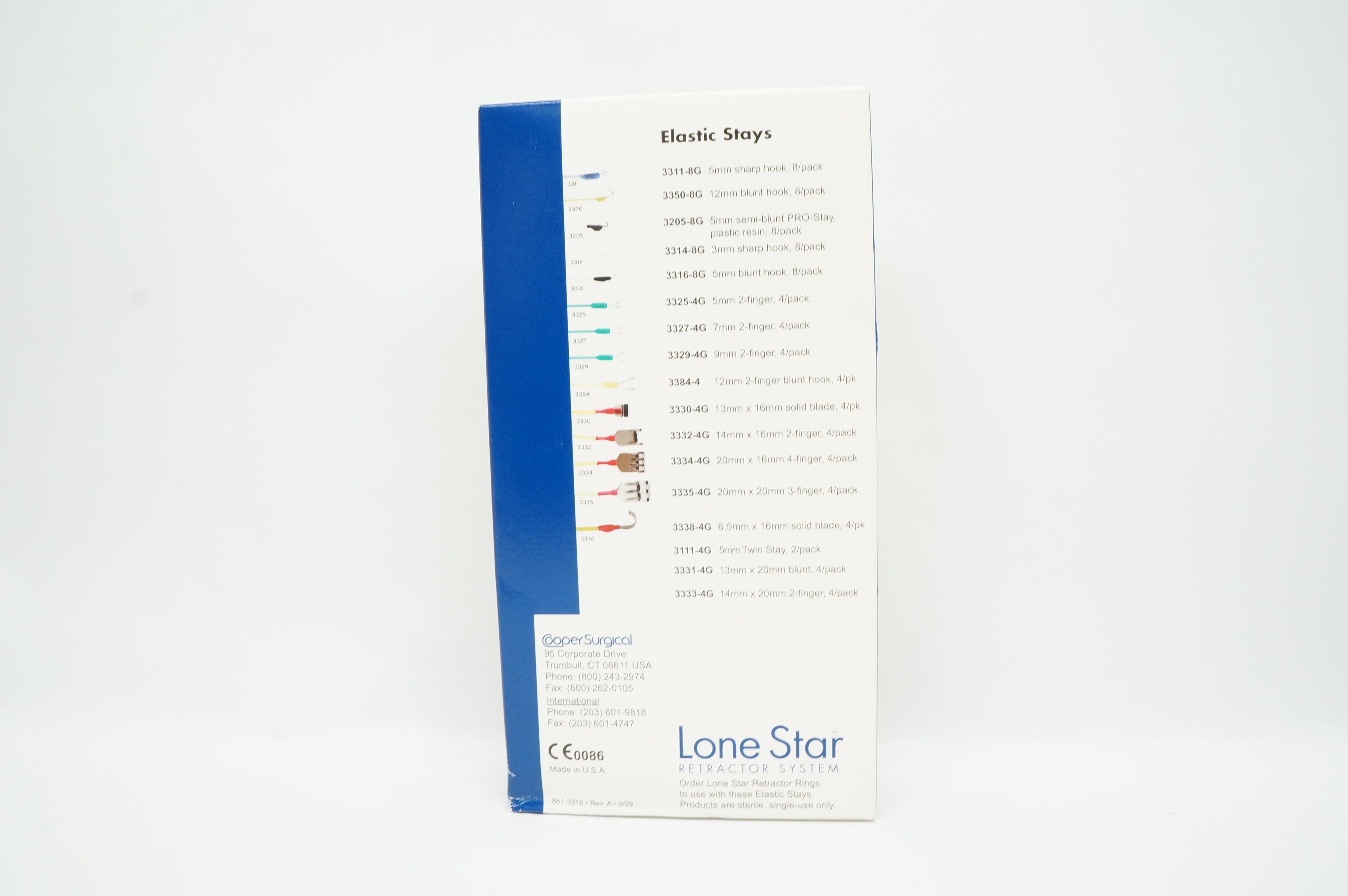 Cooper Surgical 3350-8G Lone Star Elastic Stays 12mm - Pack of 8 (x)