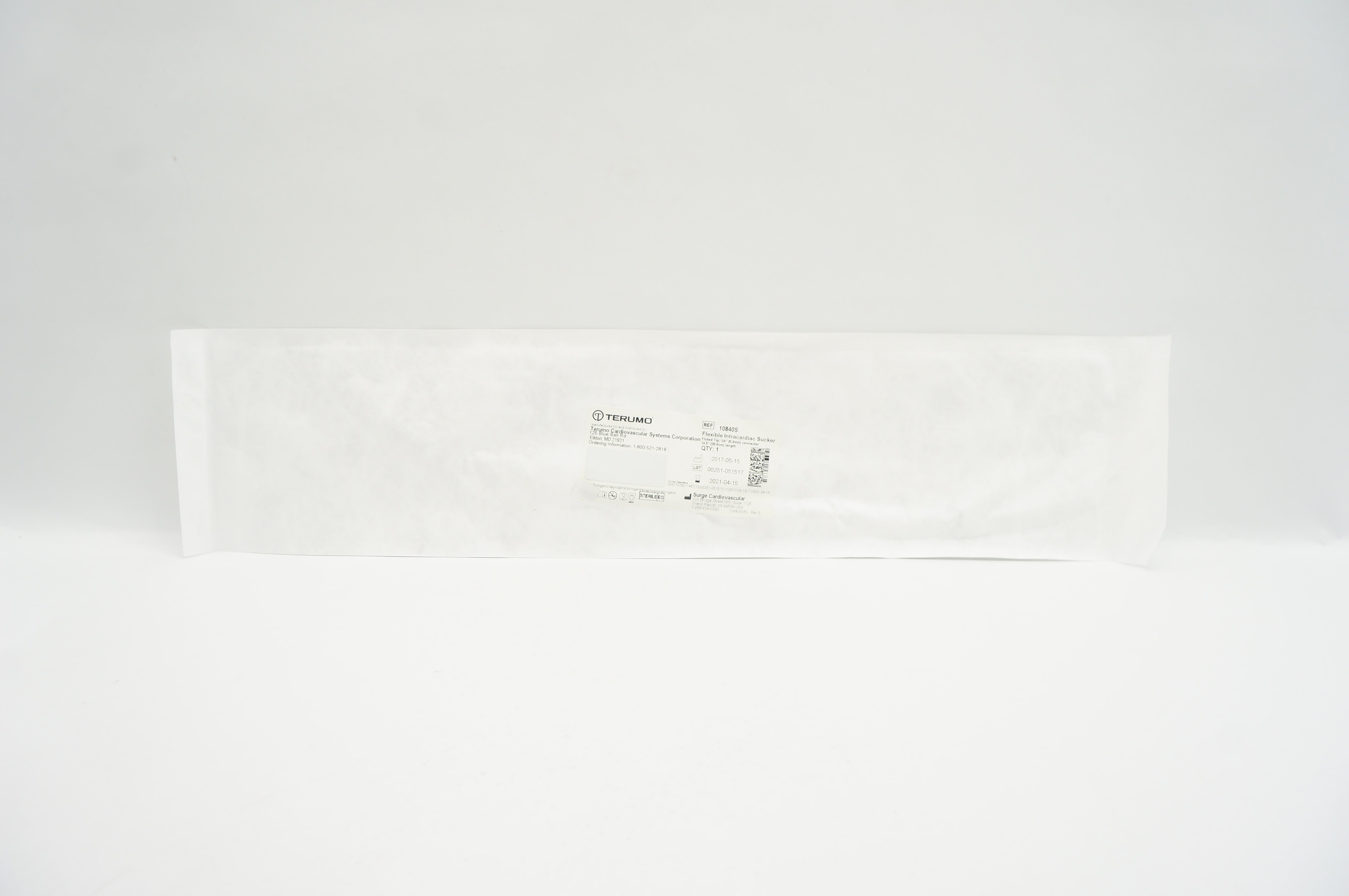 Terumo 10840S Flexible Intracardiac Sucker 14.5inch (x)