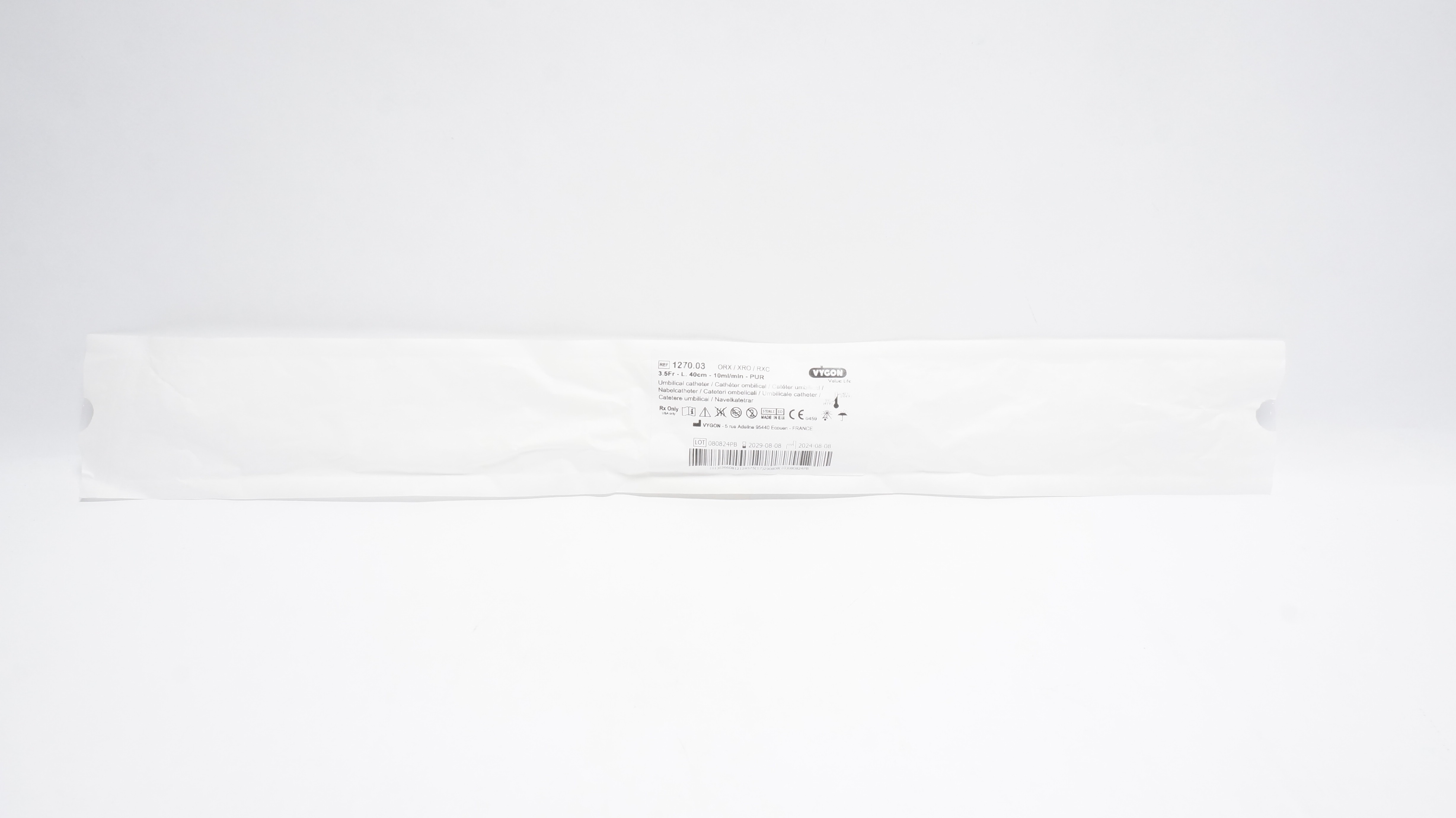 Vygon 1270.03 Umbilical Cath. 3.5Fr x L. 40cm x 10ml/min
