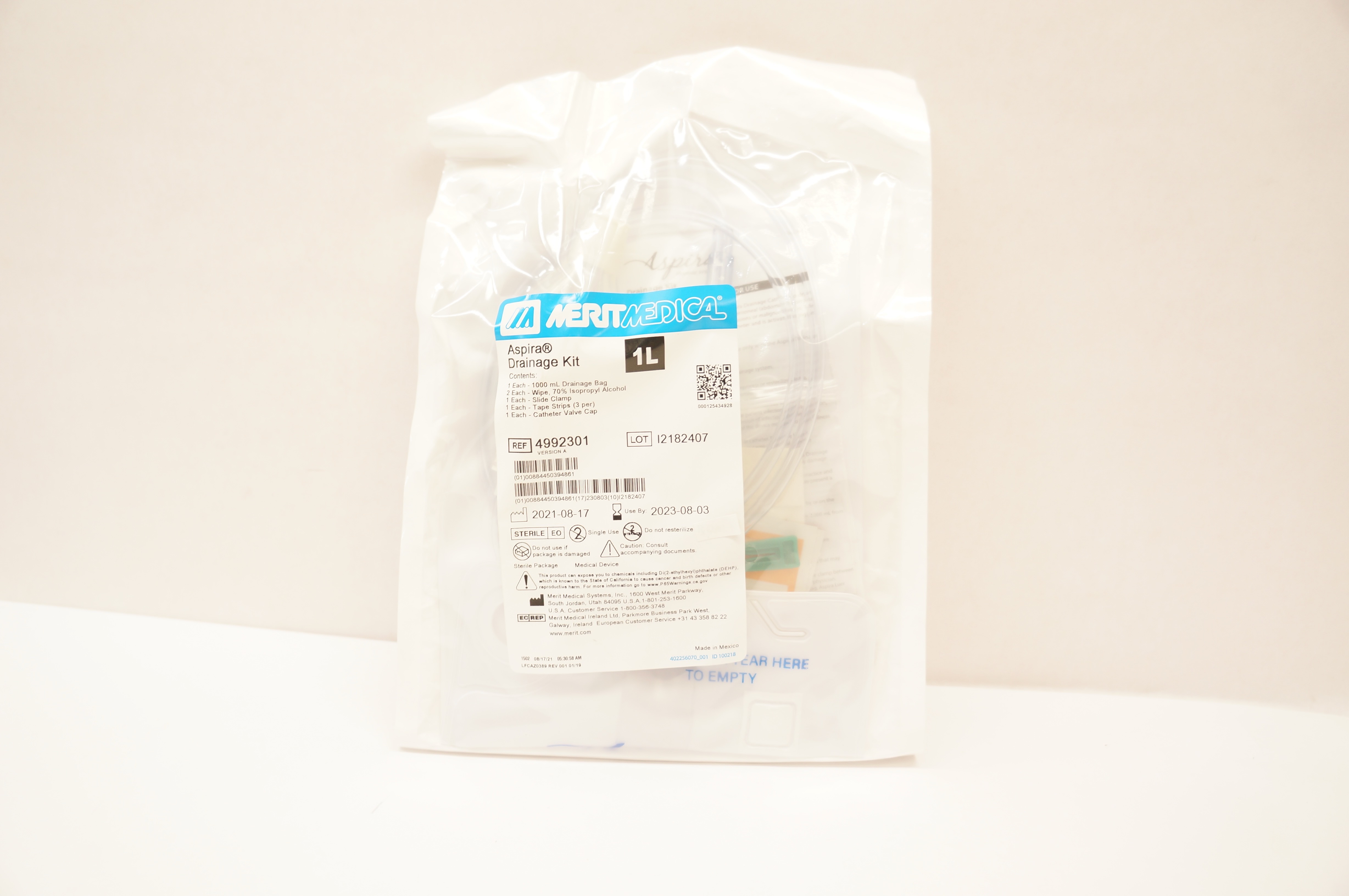 Merit Medical 4992301 Aspira Drainage Kit 1L (x)