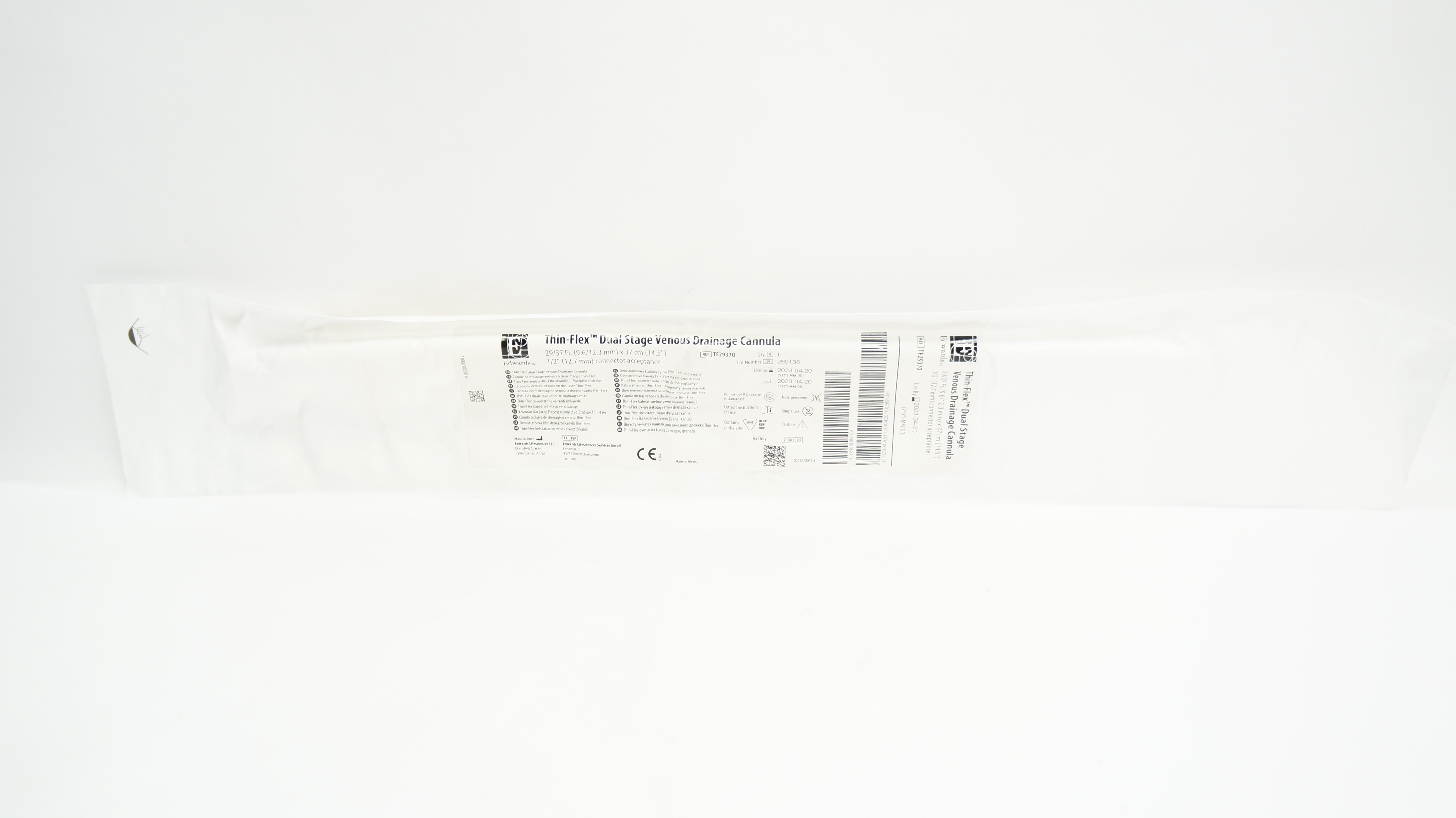 Edwards Lifesciences TF293702 Dual Stage Venous Drainage Cannula 29/37Fr (x)
