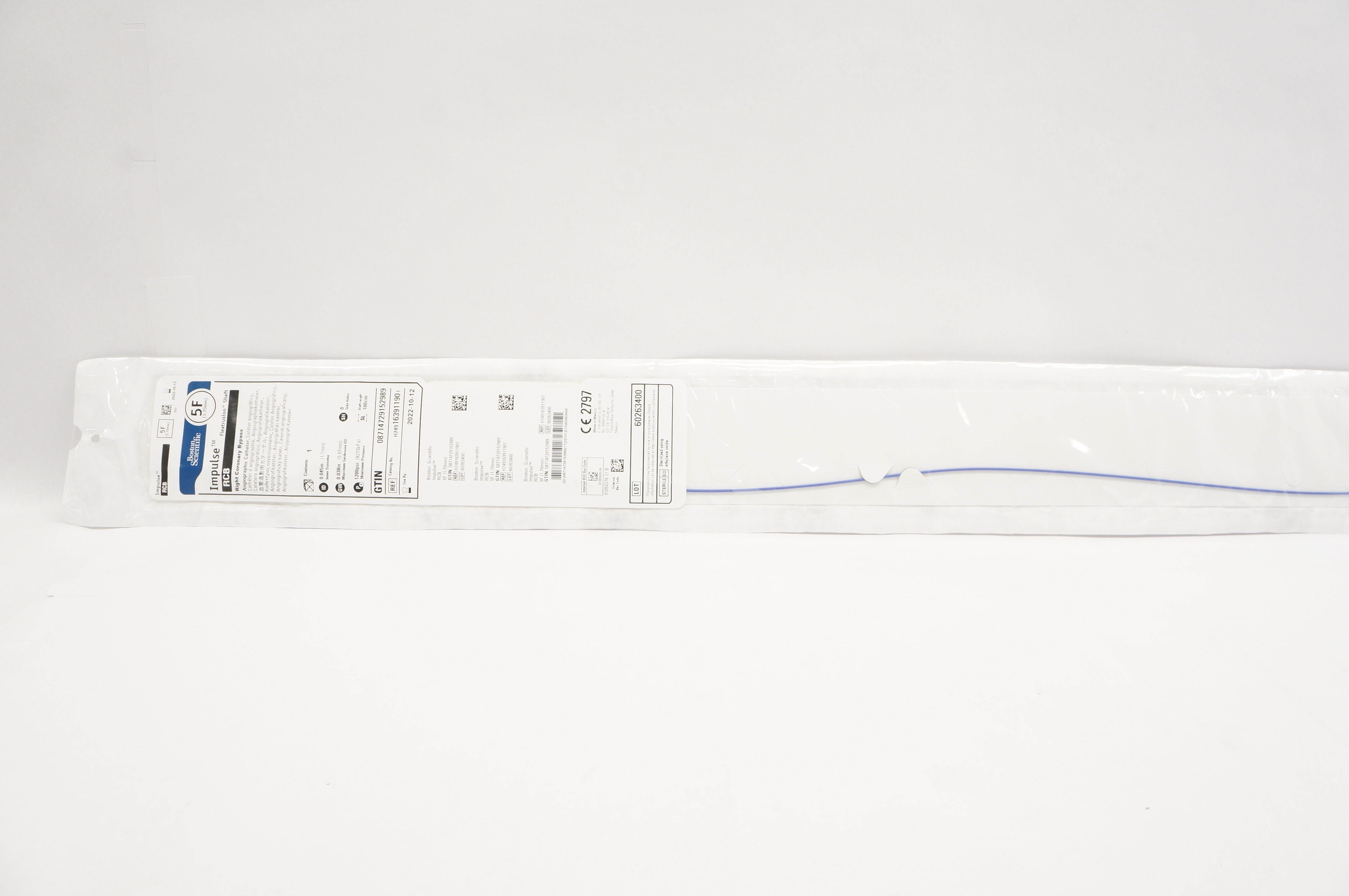 Boston Scientific 16391190 Impulse RCB Angiographic Cath. 5F