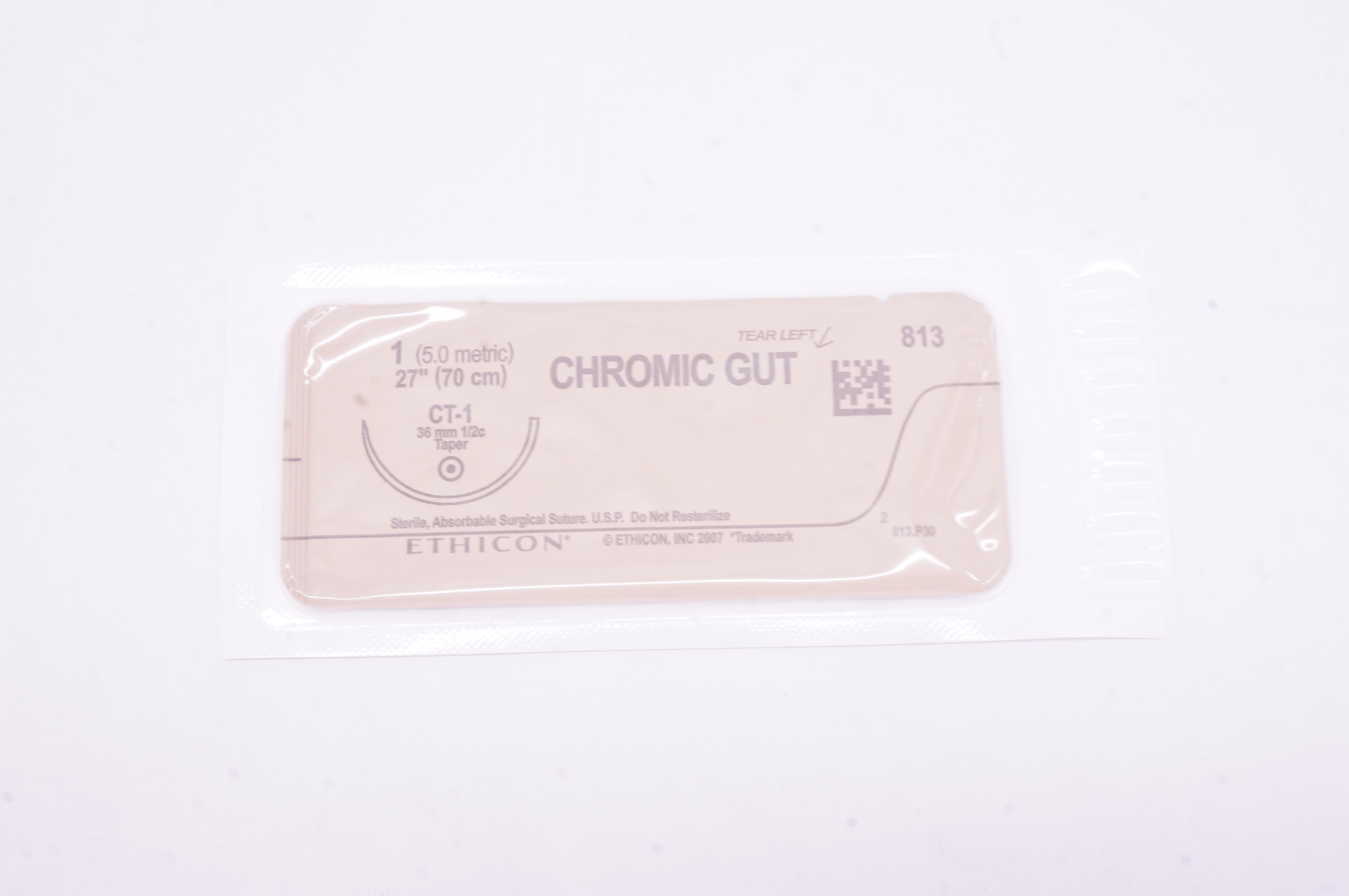 Ethicon 813 1 Chromic Gut CT-1 36mm 1/2c Taper 27inch (x)