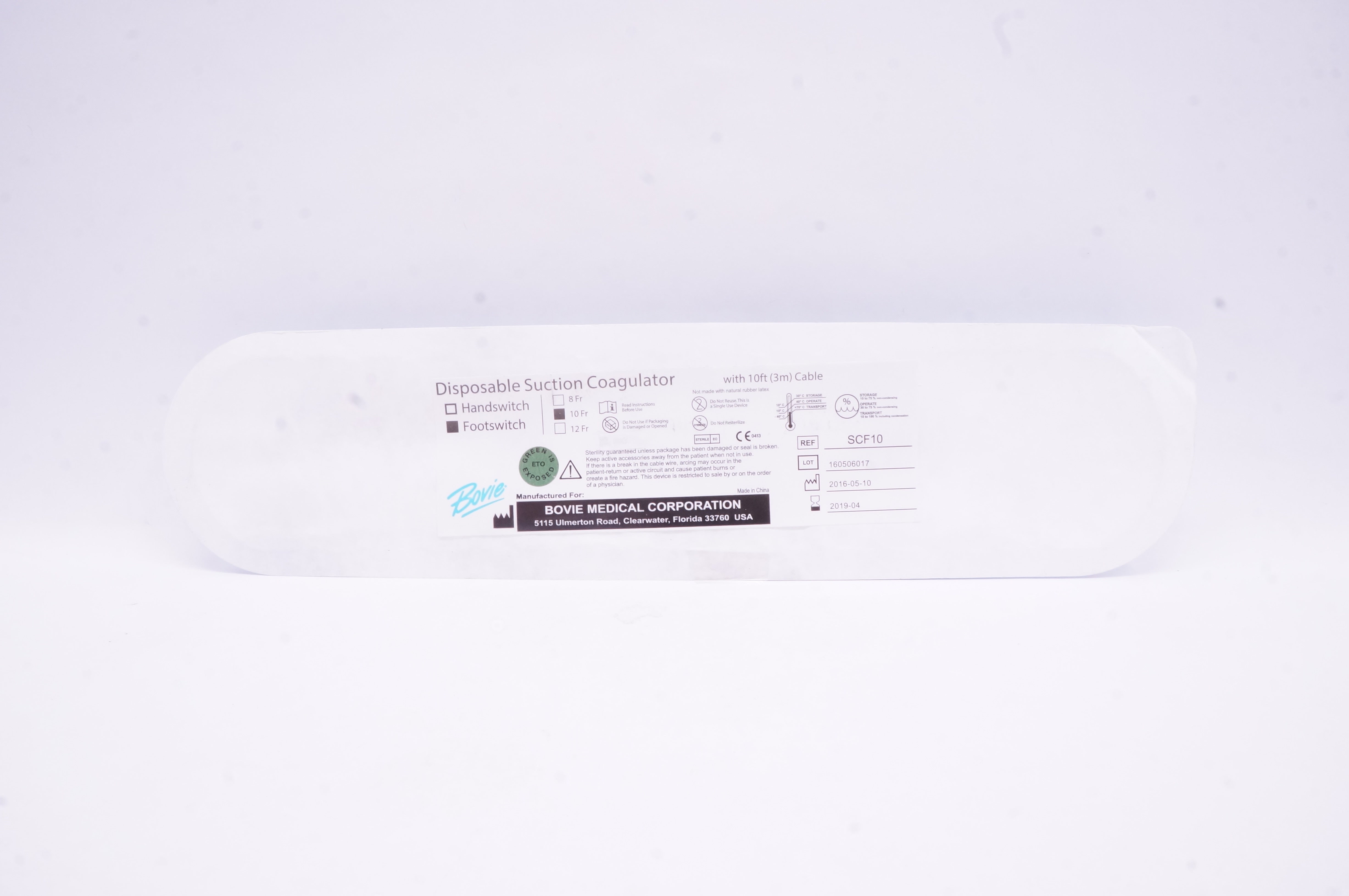 Bovie Medical SCF10 Disposable Suction Coagulator Footswitch 10Fr (x)