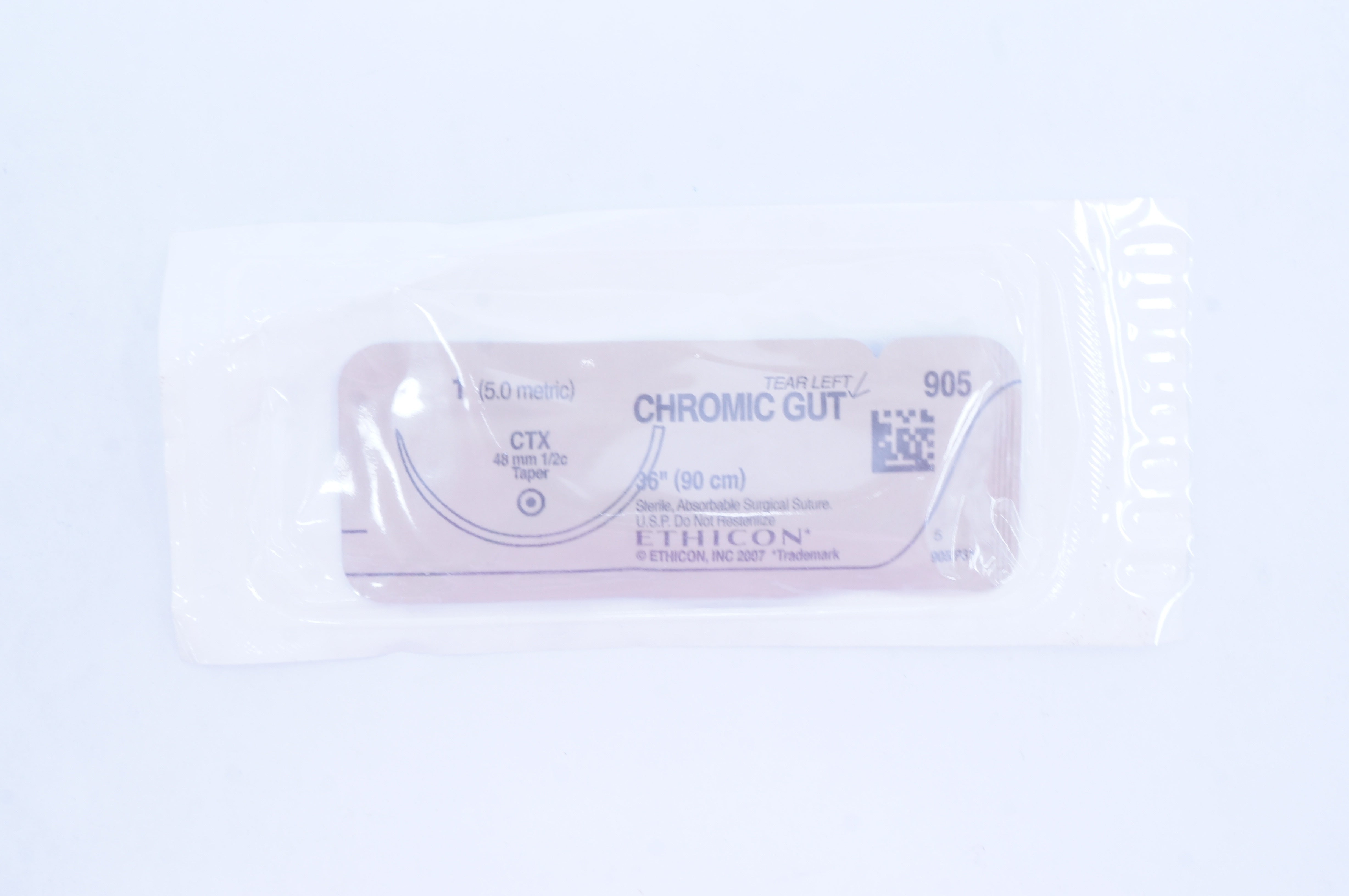 Ethicon 905 1 Chromic Gut CTX 48mm 1/2c Taper, 36inch (x)