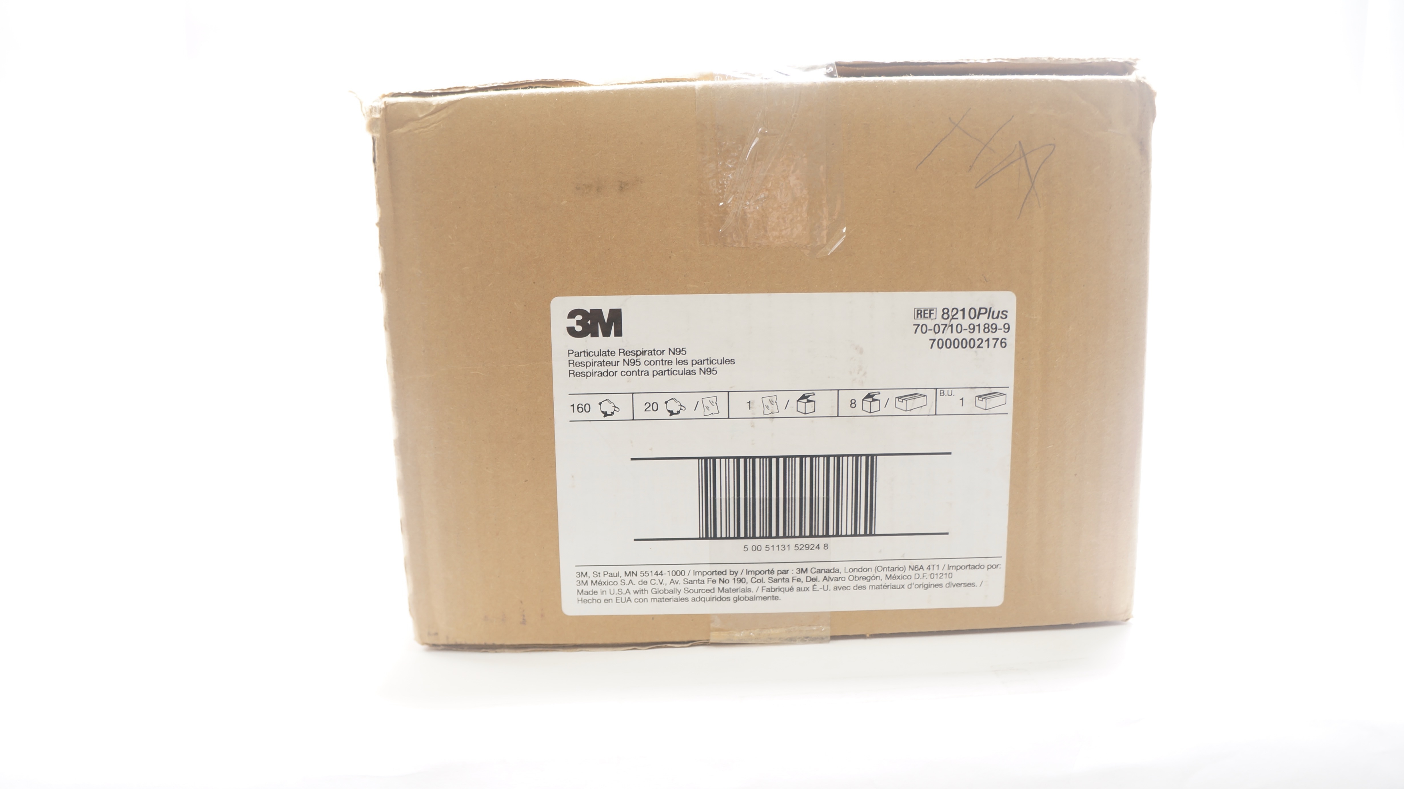 3M 8210Plus Particulate Respirator N95 - Case of 160