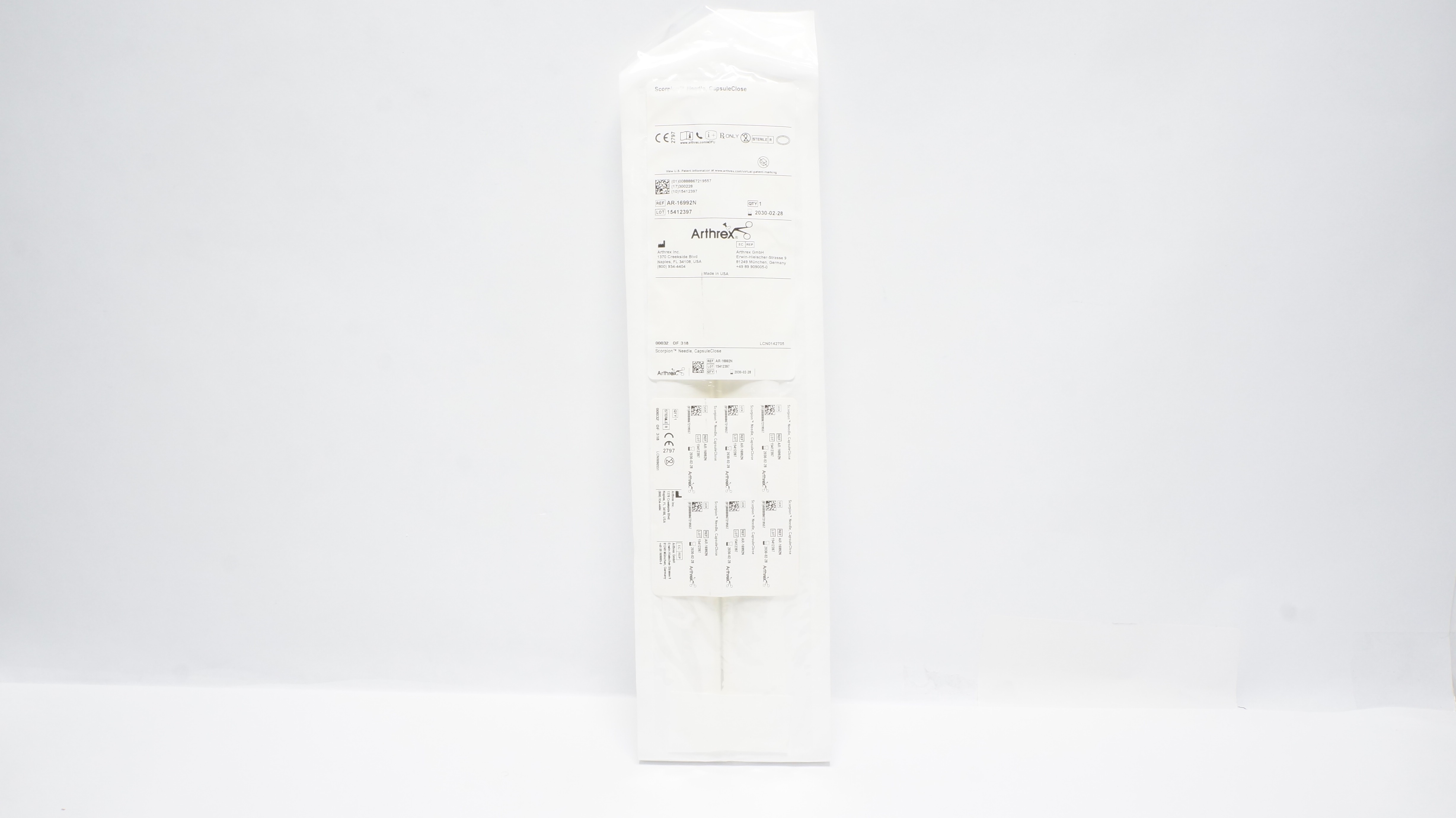 Arthrex AR-16992N Scorpion CapsuleClose Ndle.