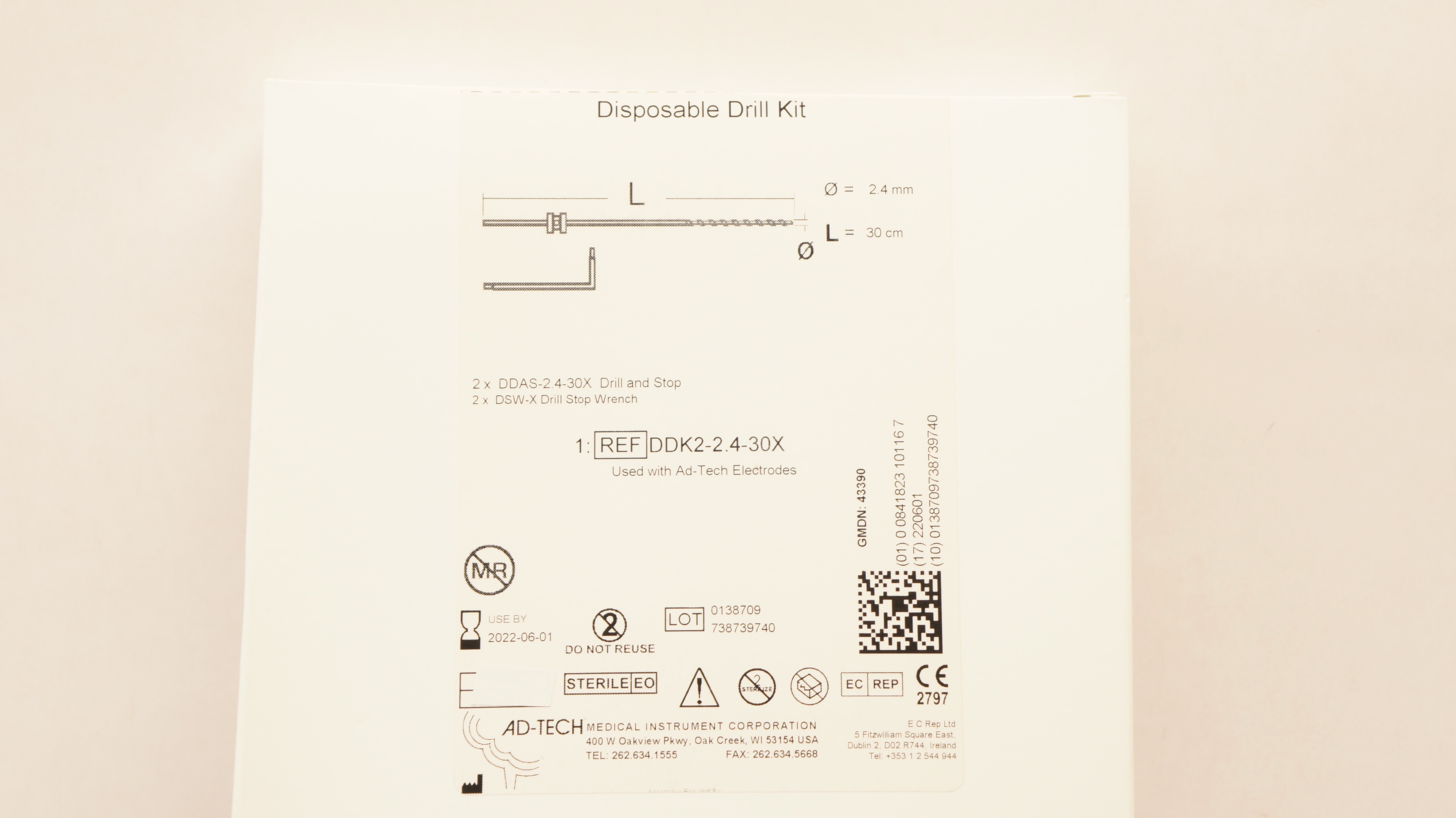 AD-TECH DDK2-2.4-30X Disposable Drill Kit (x)
