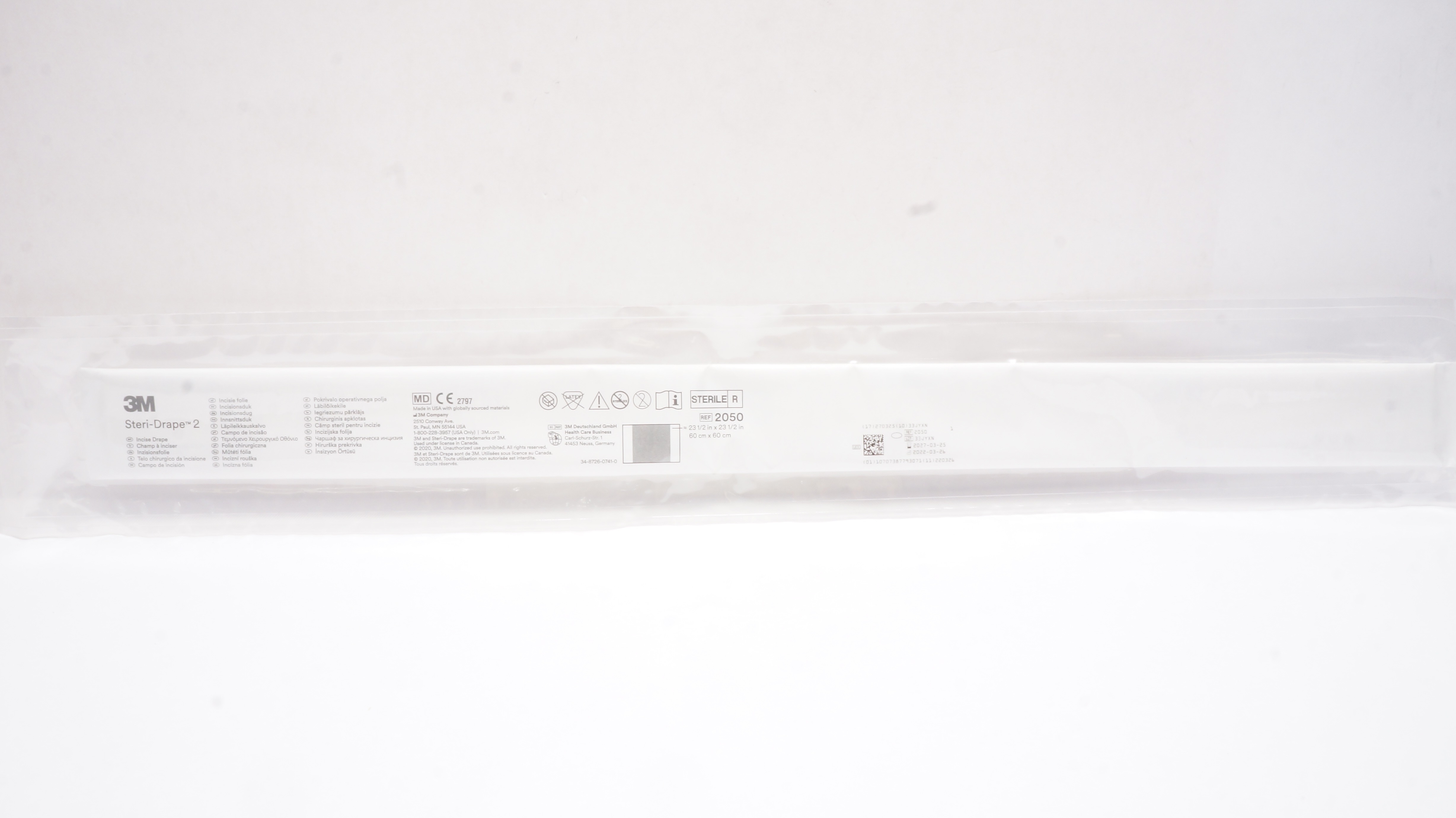 3M 2050 Steri-Drape 2, Incise  23-1/2 inch x 23-1/2 inch