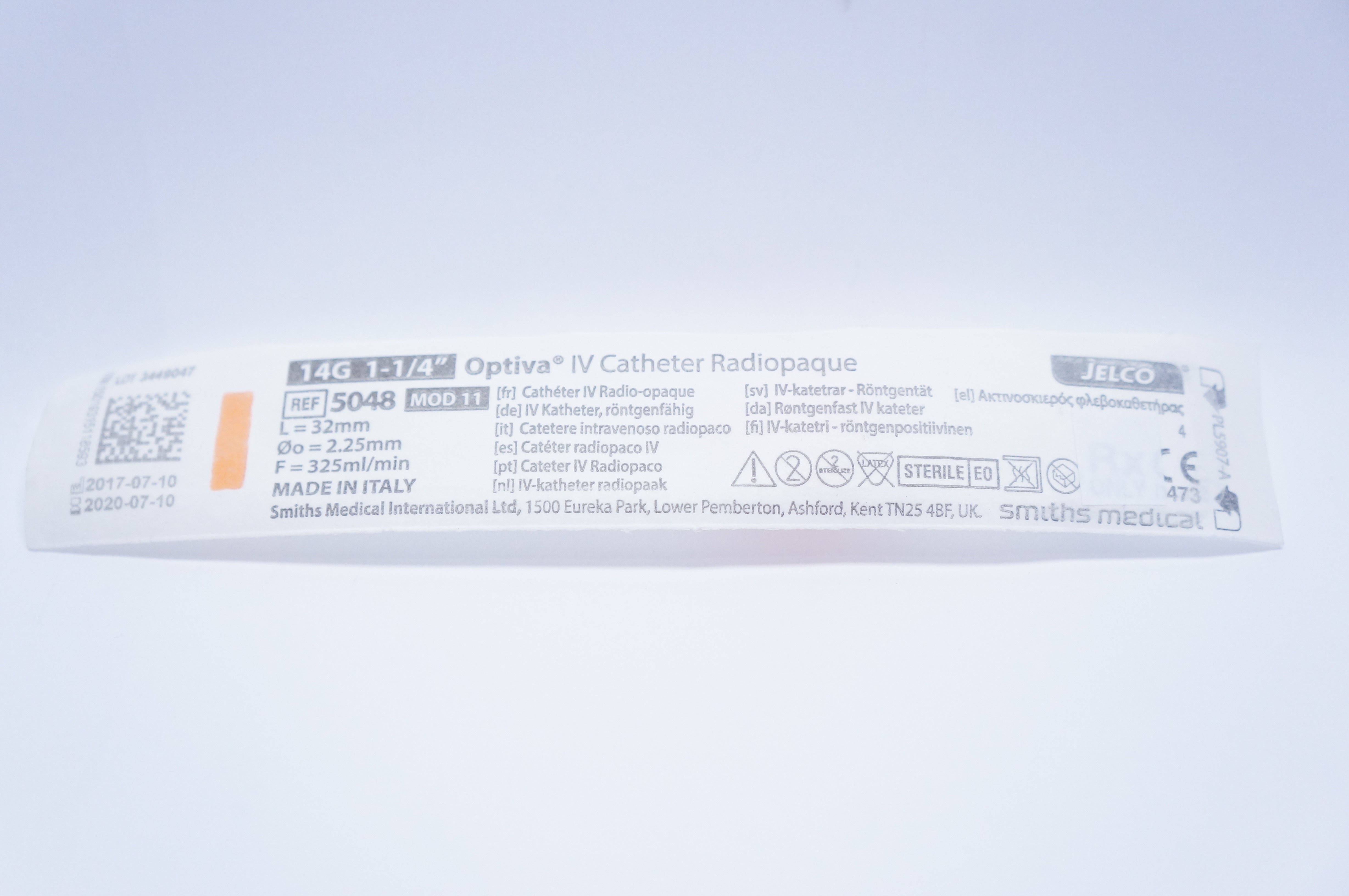 Smiths Medical 5048 Optiva IV Catheter Radiopaque MOD 11 14G 1-1/4inch (x)