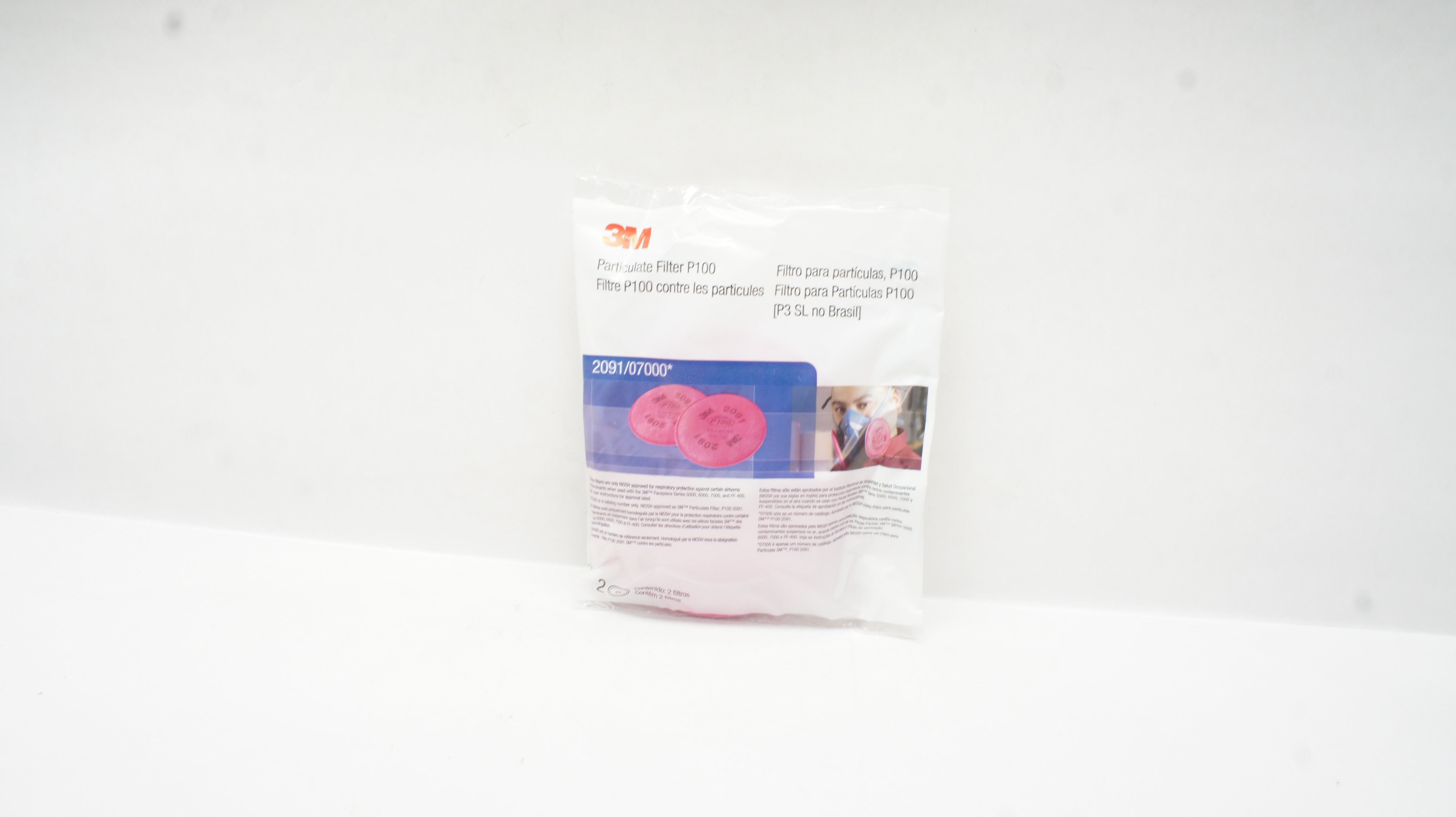 3M 2091/07000 Particulate Filter P100 - Pack of 2