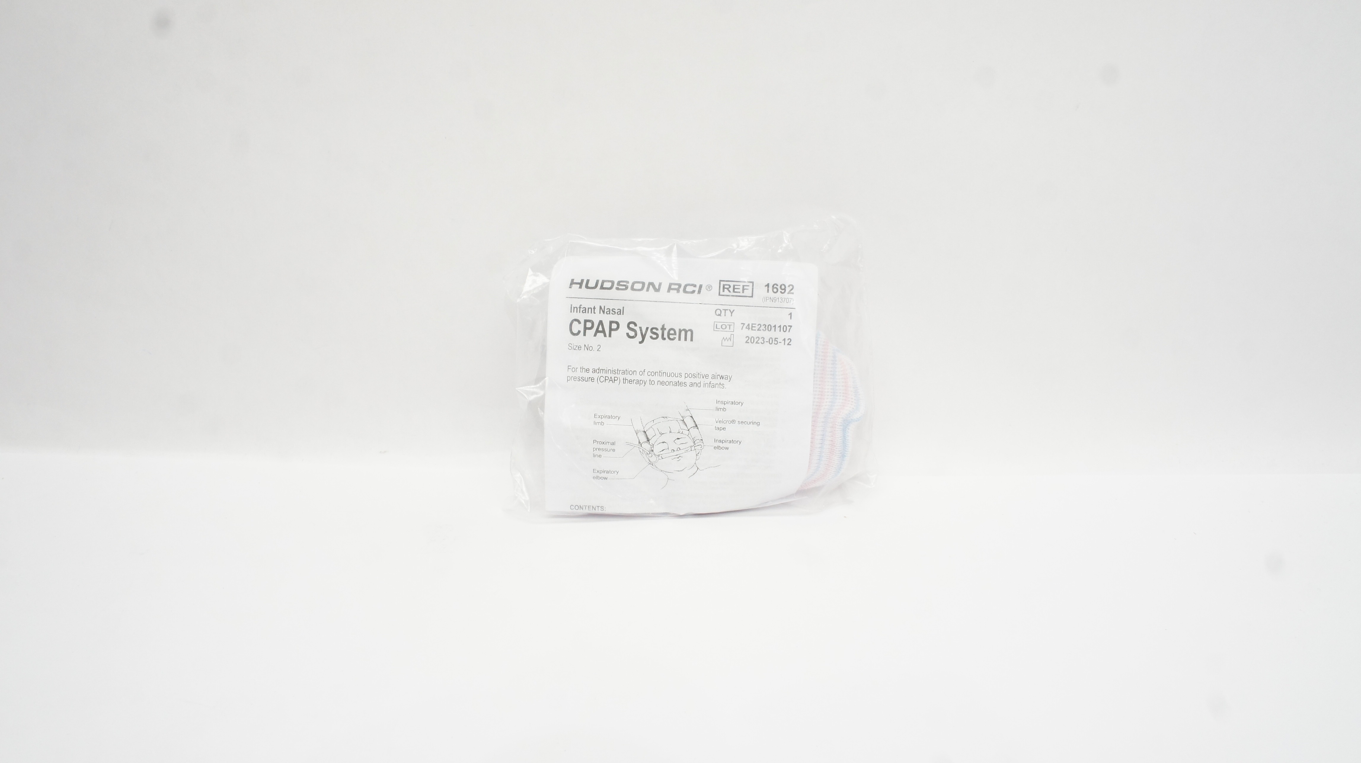 Hudson RCI 1692 Infant Nasal CPAP System Size No. 2