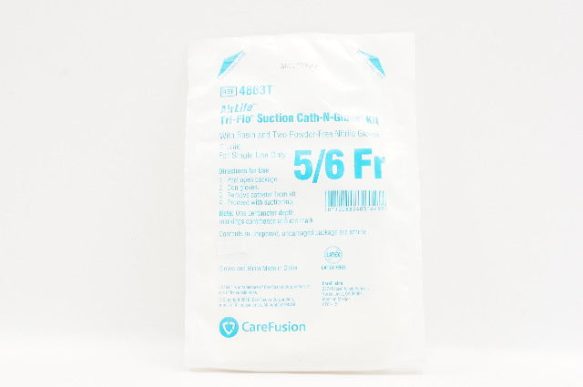 CareFusion 4863T AirLife Tri-Flo Suction Cath-N-Glove Kit 5/6Fr