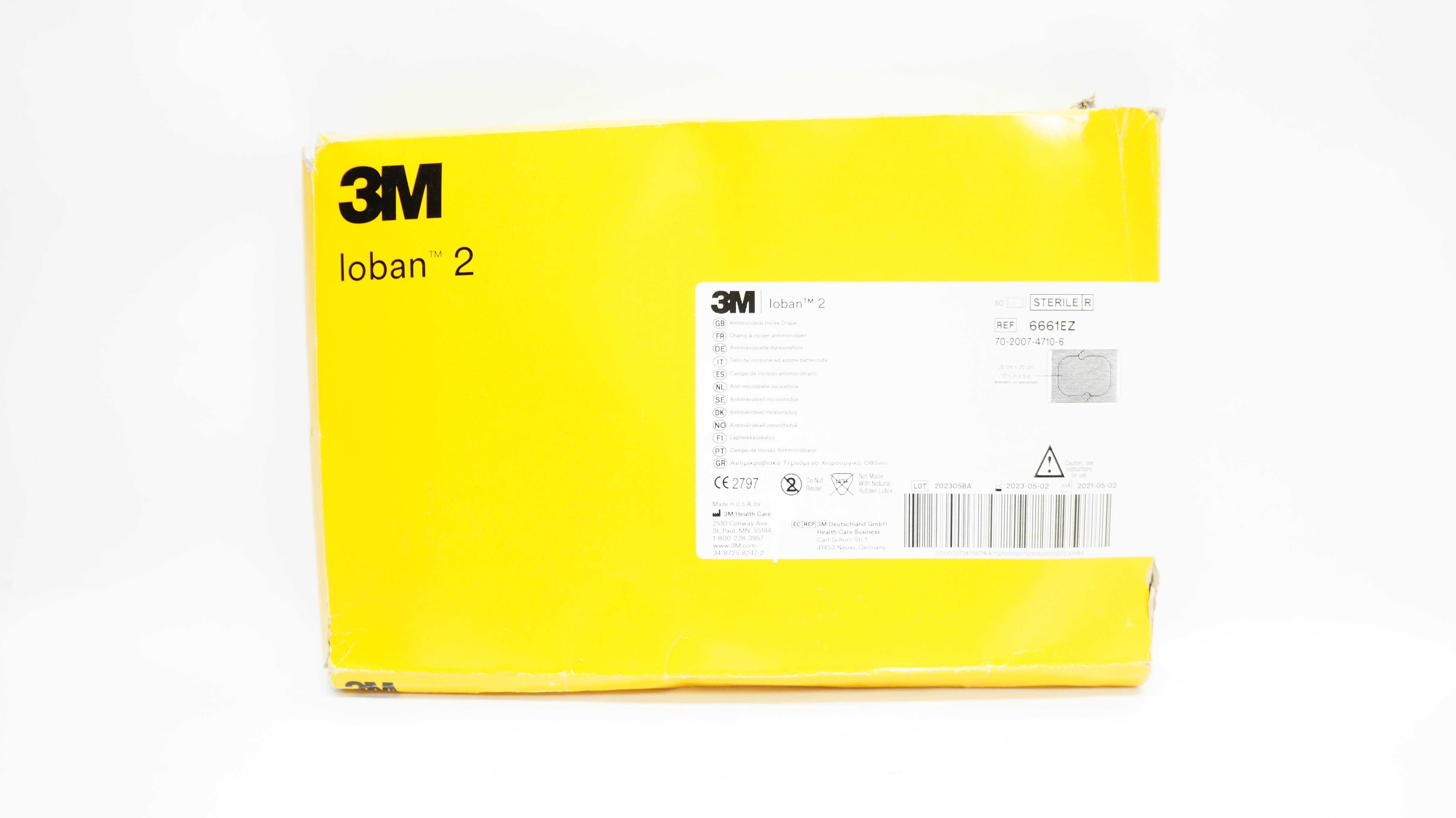 3M Health Care 6661EZ Loban 2 Antimicrobial Incise Drape 10-1/2x8in(x)-Box of 50