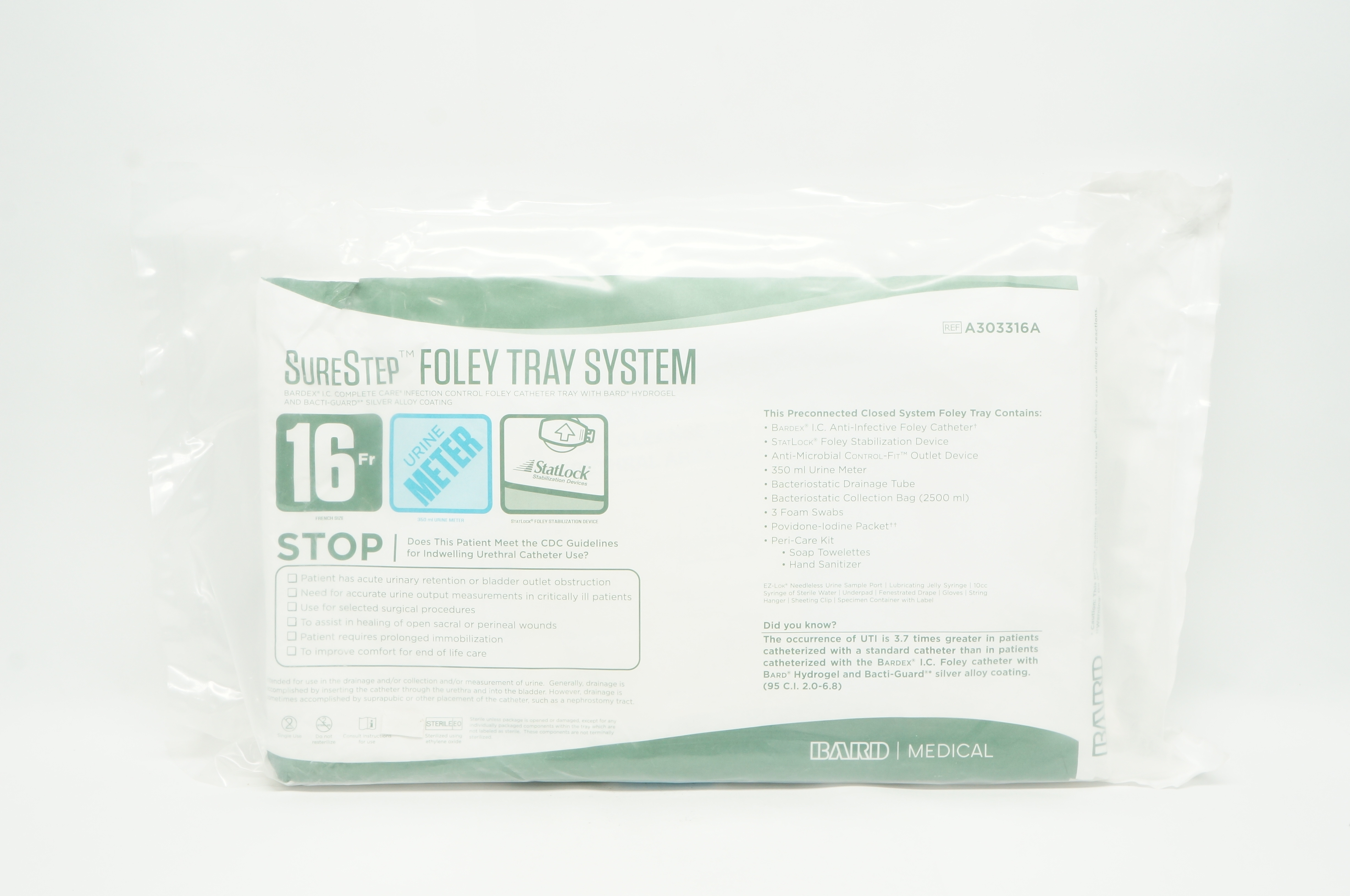 Bard A303316A SureStep Foley Tray System 16Fr (x)