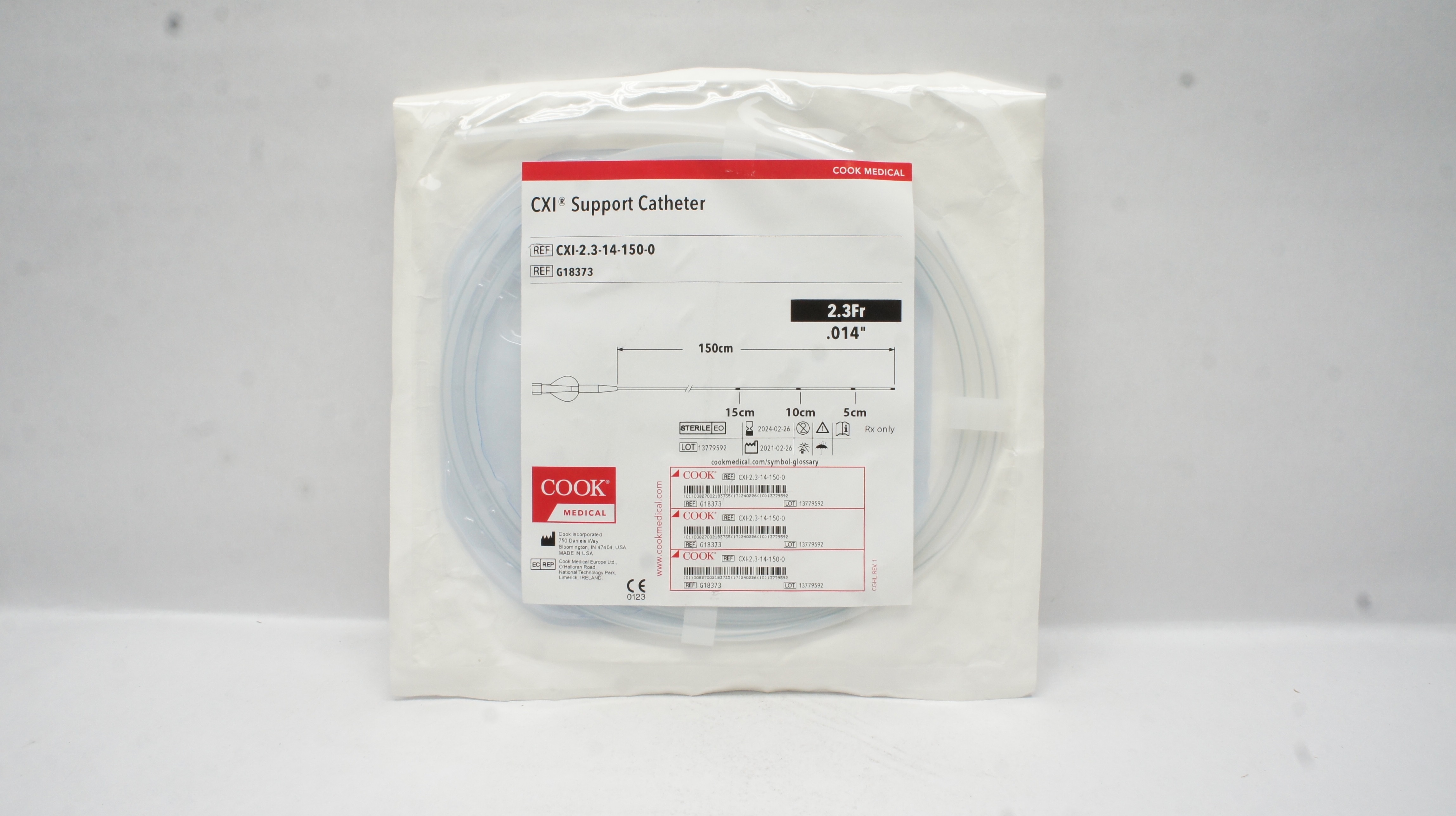Cook Medical G18373 CXI Support Cath. 2.3 Fr x 150 cm (x)