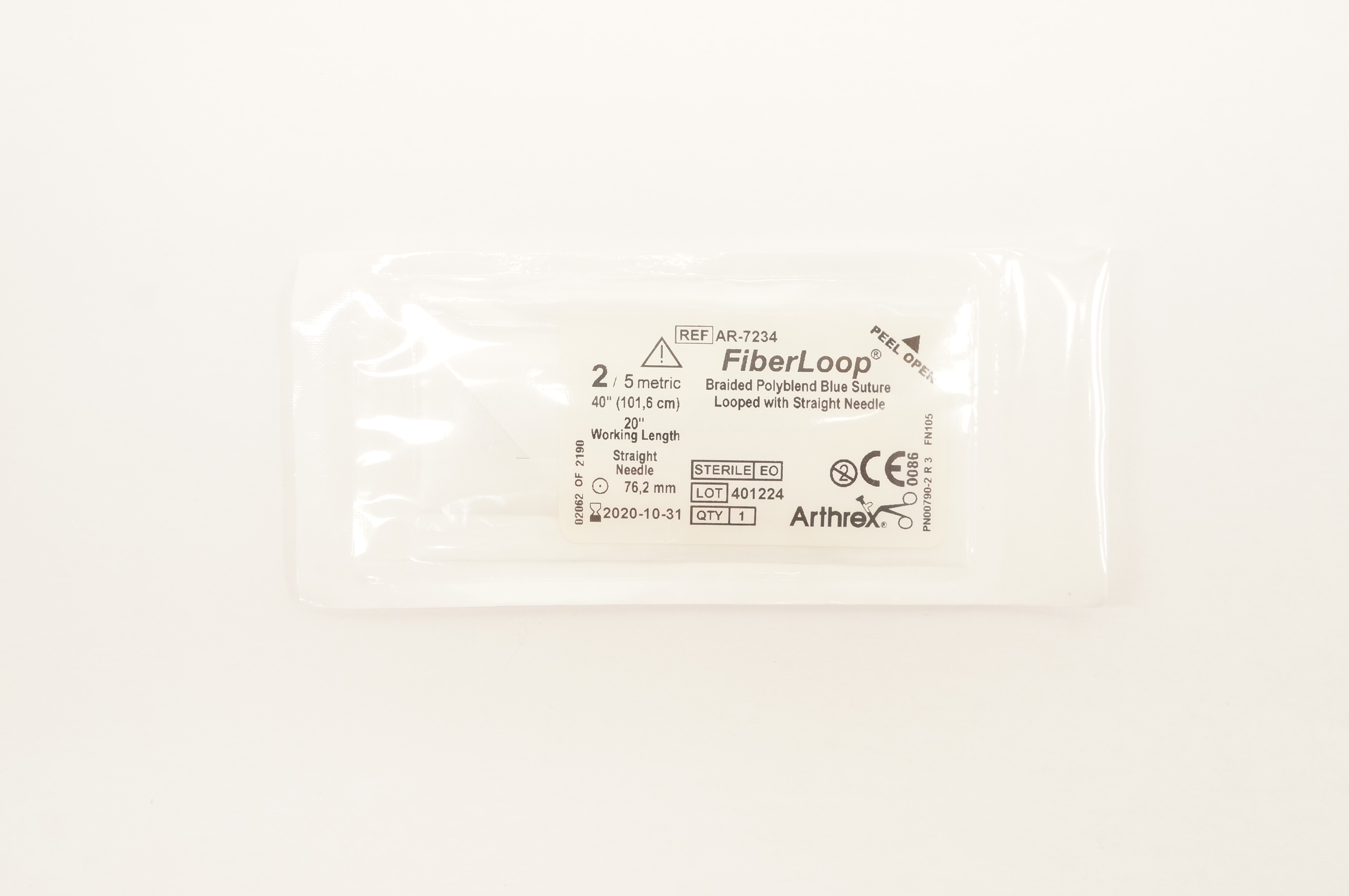 Arthrex AR-7234 2 FiberLoop Braided Polyblend Stre 40 inch Ndle 76.2mm (x)