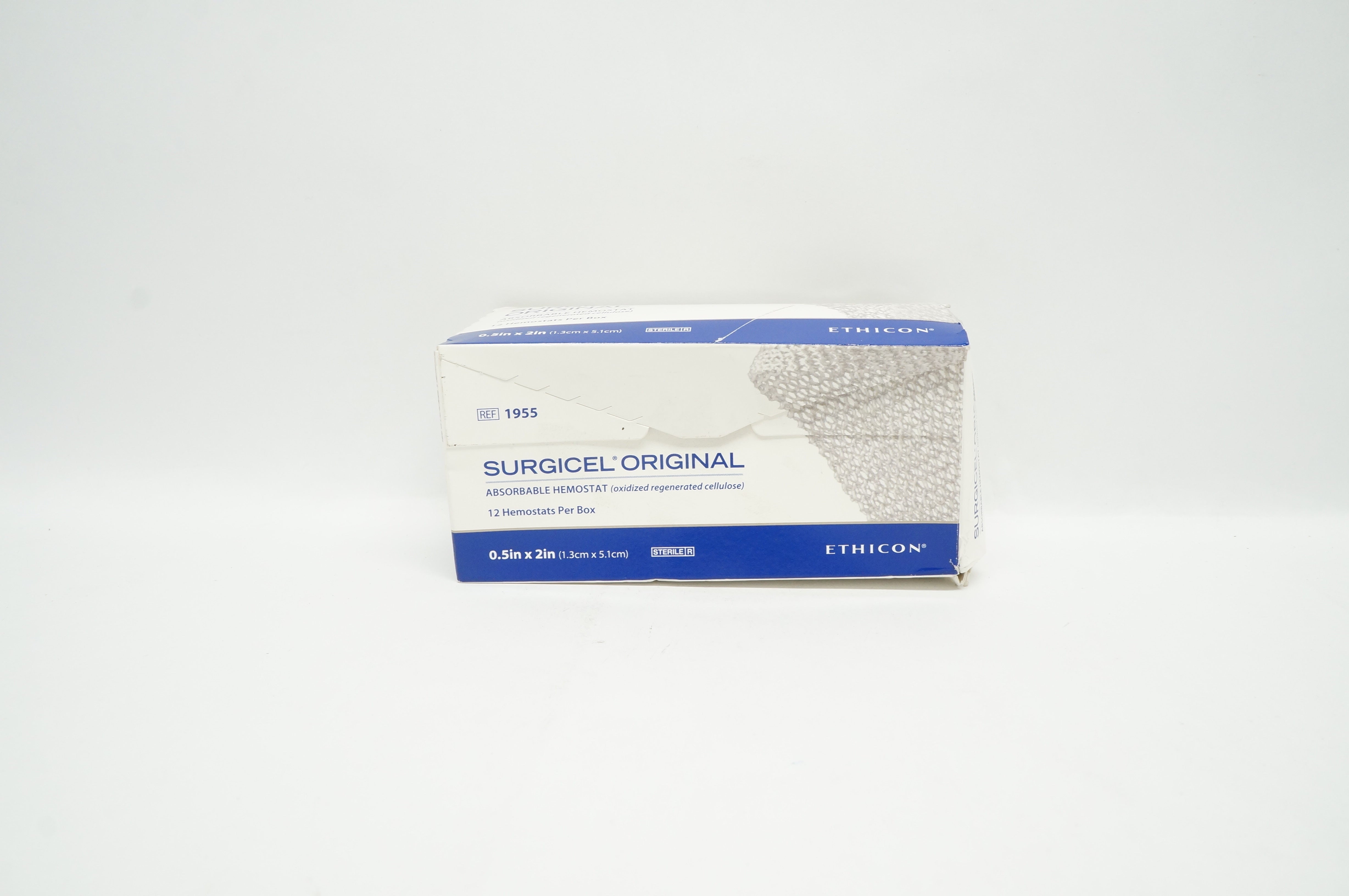 Ethicon 1955 SURGICEL ORIGINAL Absorbable Hemostat 0.5 x 2inch (x) - Box of 12