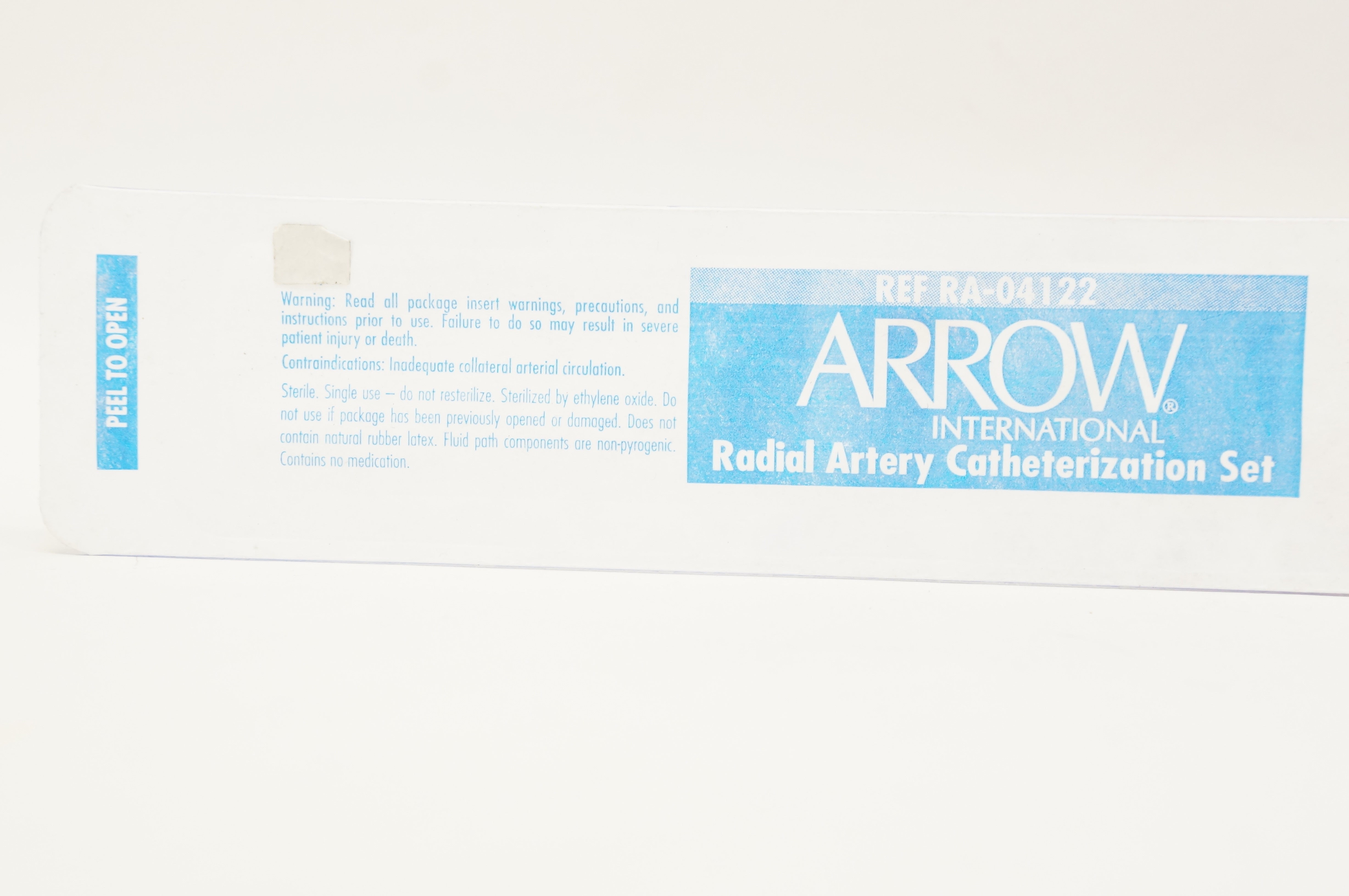 Arrow RA-04122 Radial Artery Catheterization Set 22Ga x 1 3/8inch