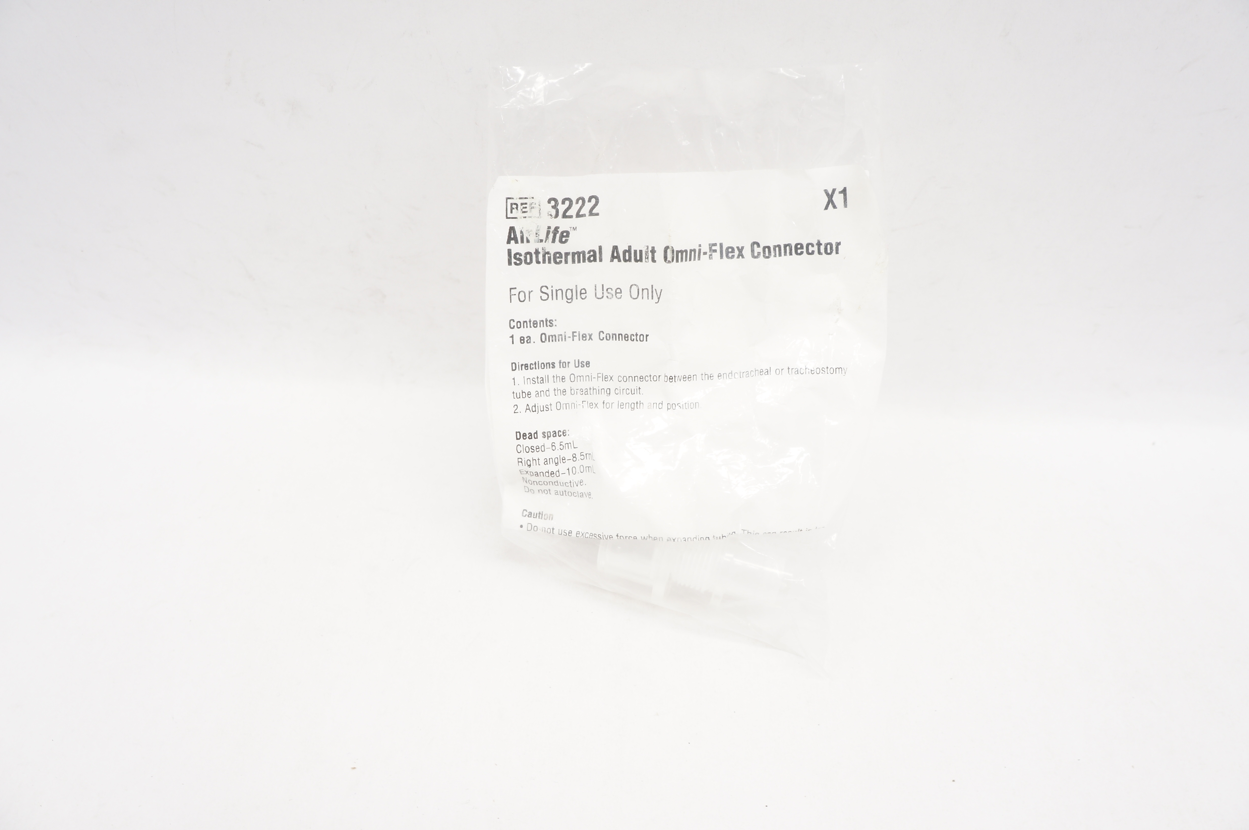 CareFusion 3222 AirLife Isothermal Adult Omni-Flex Connector