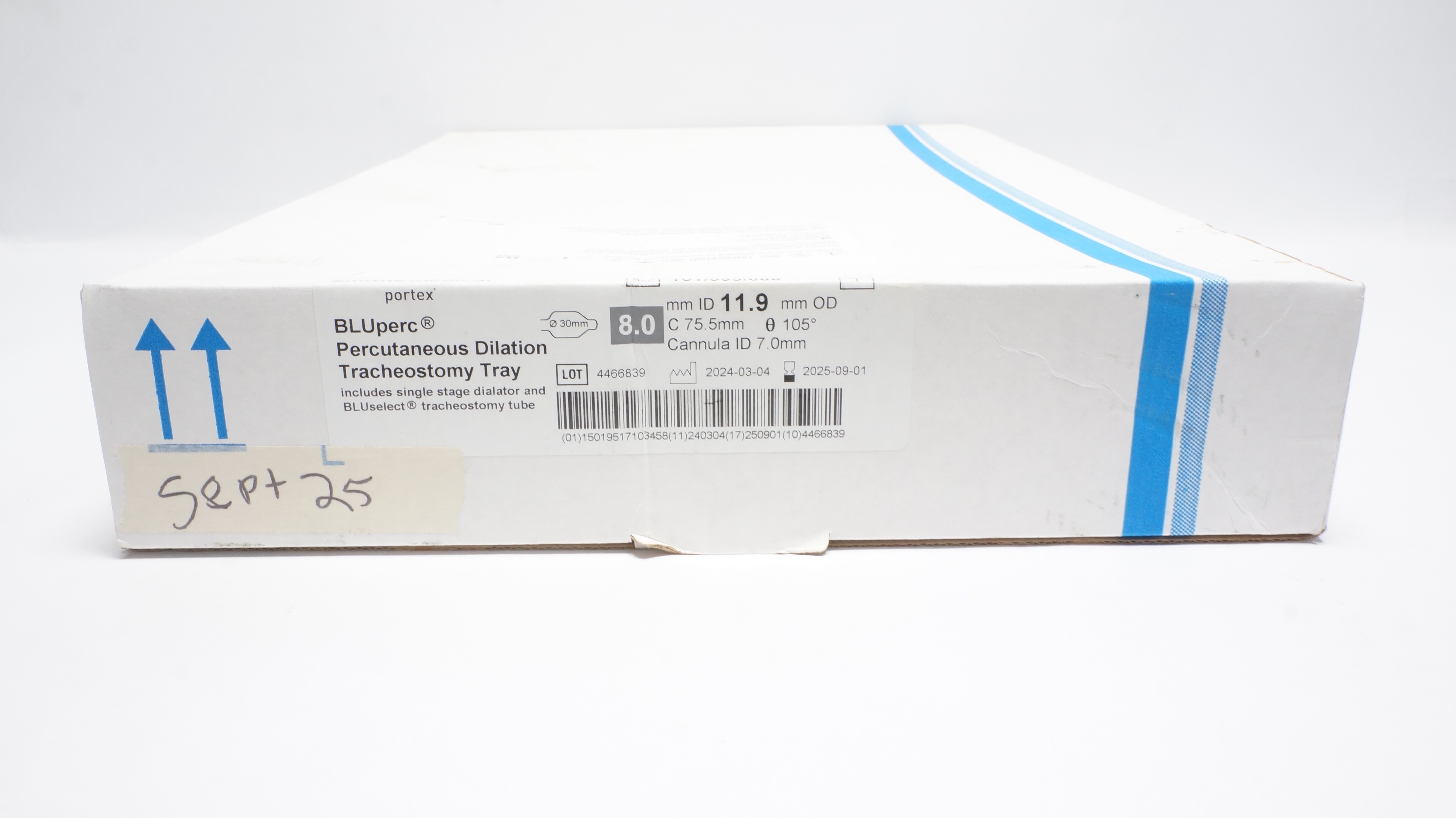 Smiths Medical 101/595/080 BLUperc Percutaneous Dilatation Tracheostomy Tray (x)