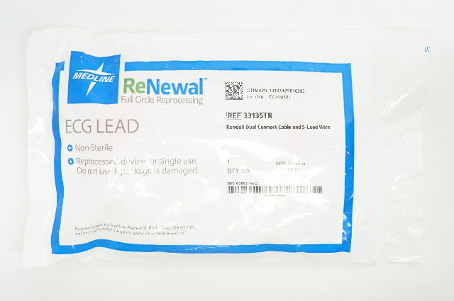 Medline 33135TR ReNewal Kendall Dual Connect Cable & Lead Wire